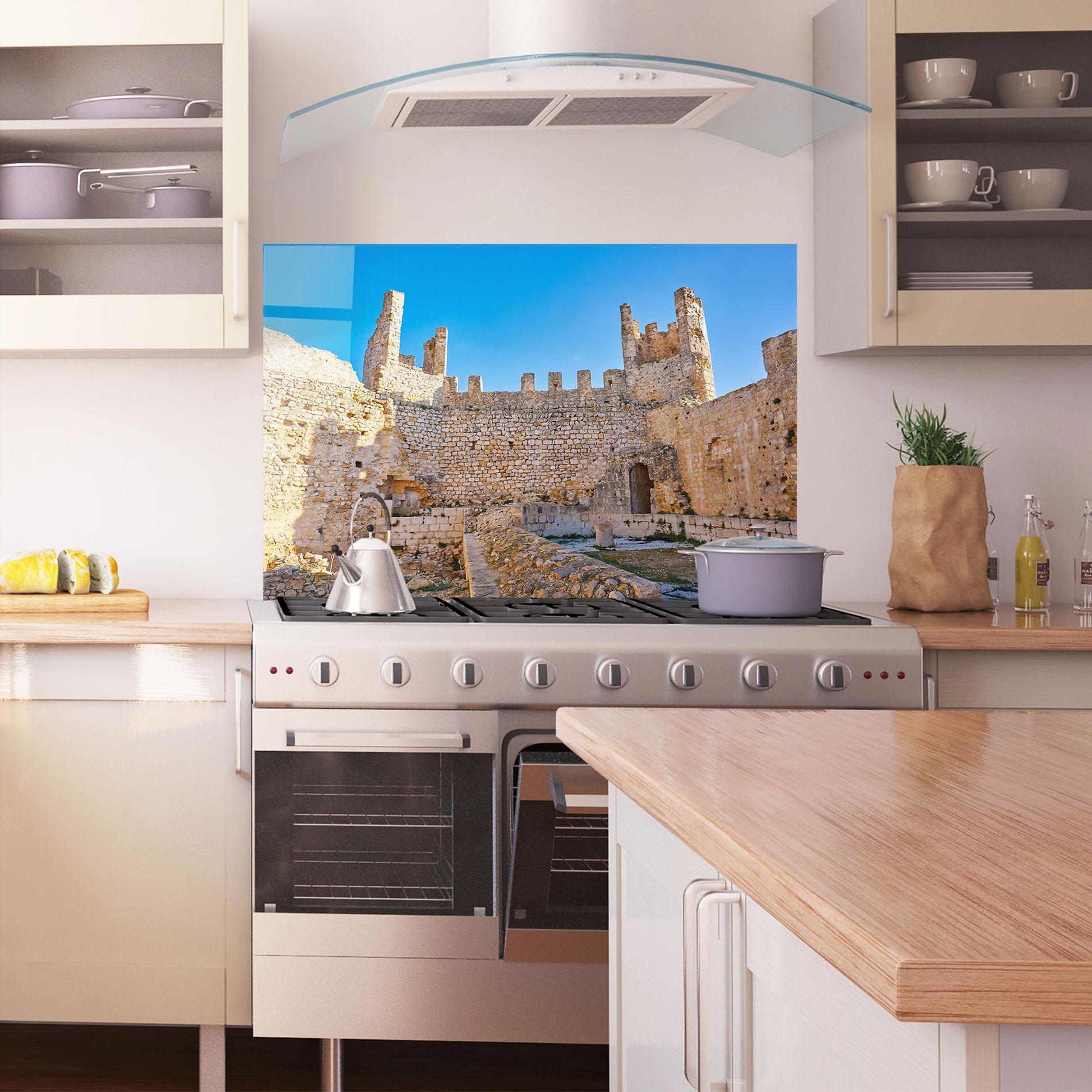 Konyhai üveg hátfal Xivert Castle Alcala mockup 1