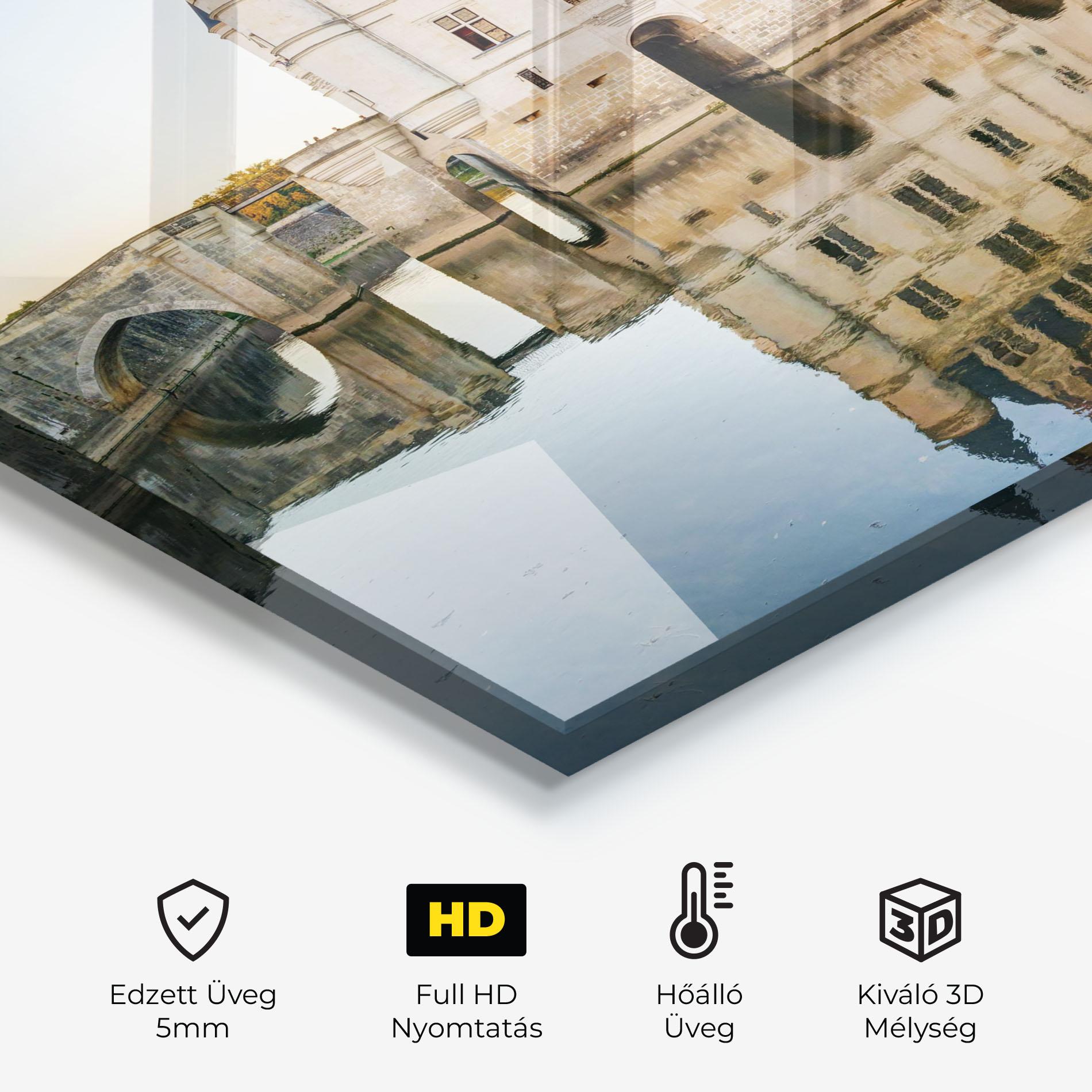 Konyhai üveg hátfal Chateau Chenonceau Castle mockup 2