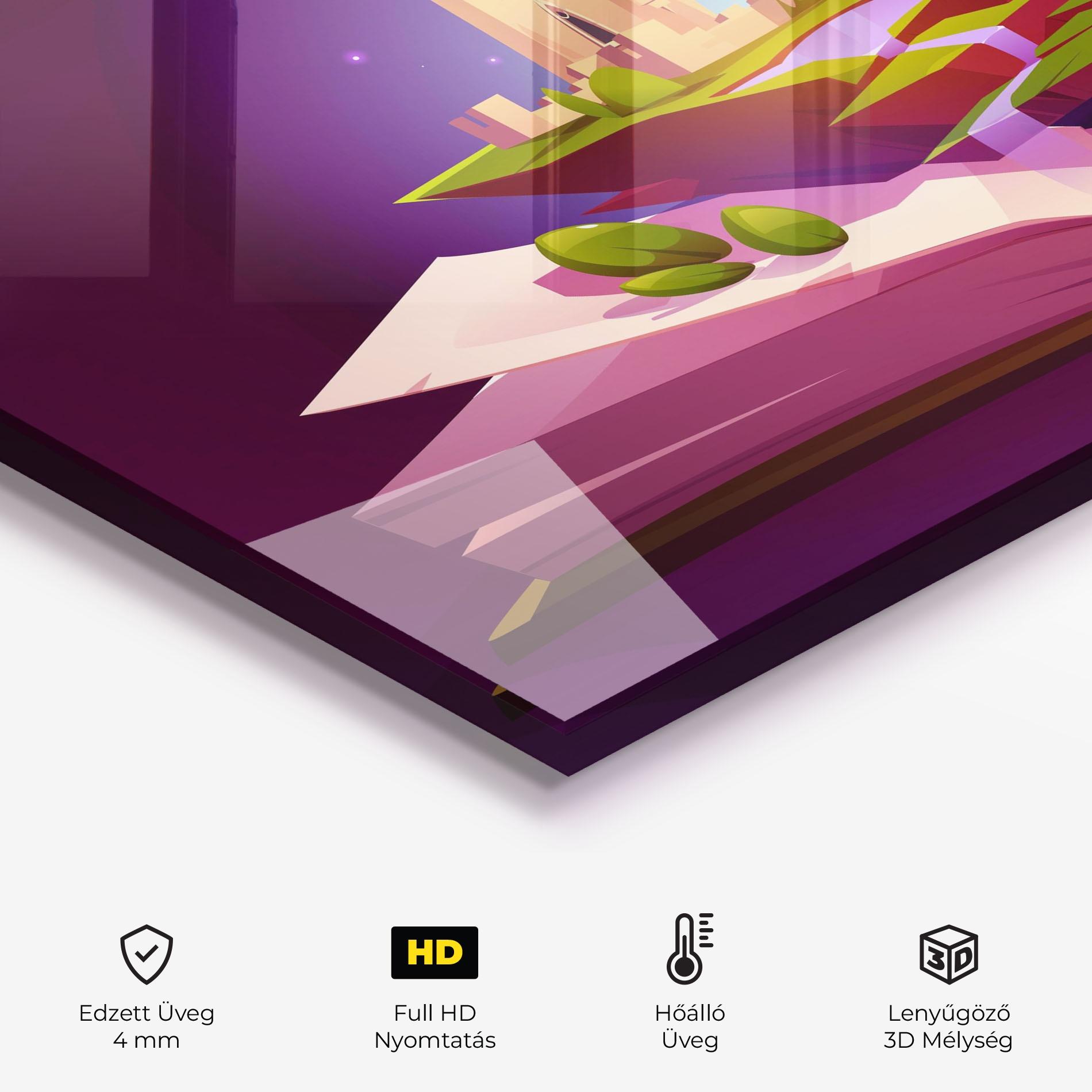 Konyhai üveg hátfal Book Castle mockup 2