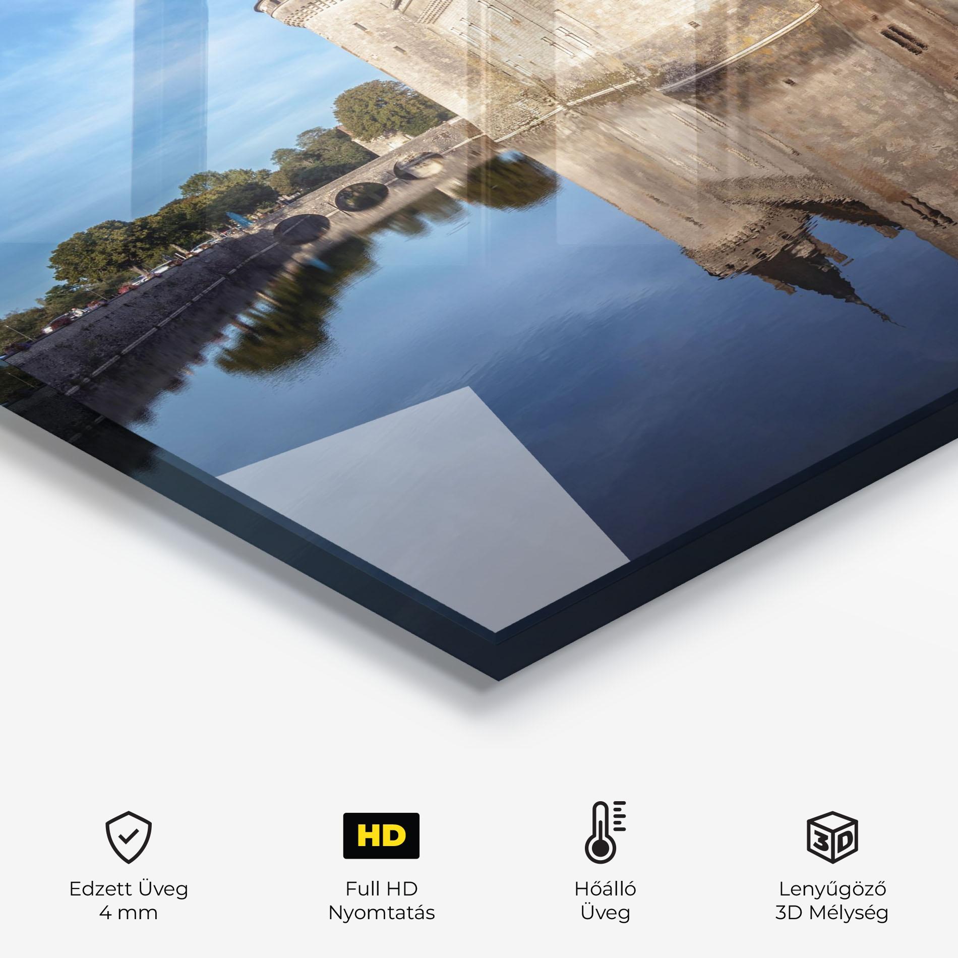 Konyhai üveg hátfal Castle Chateau De Sullysurloire mockup 2