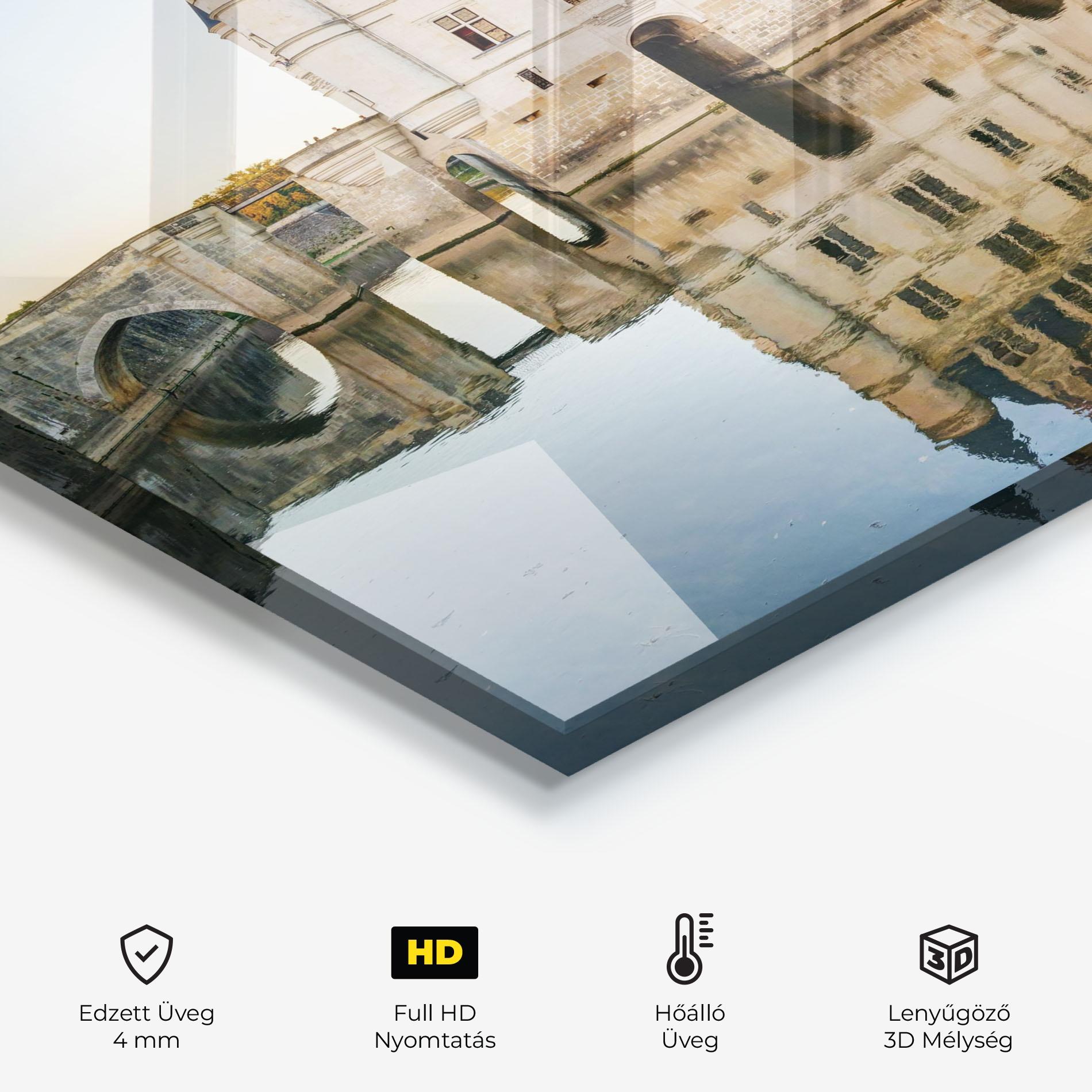 Konyhai üveg hátfal Chateau Chenonceau Castle mockup 2