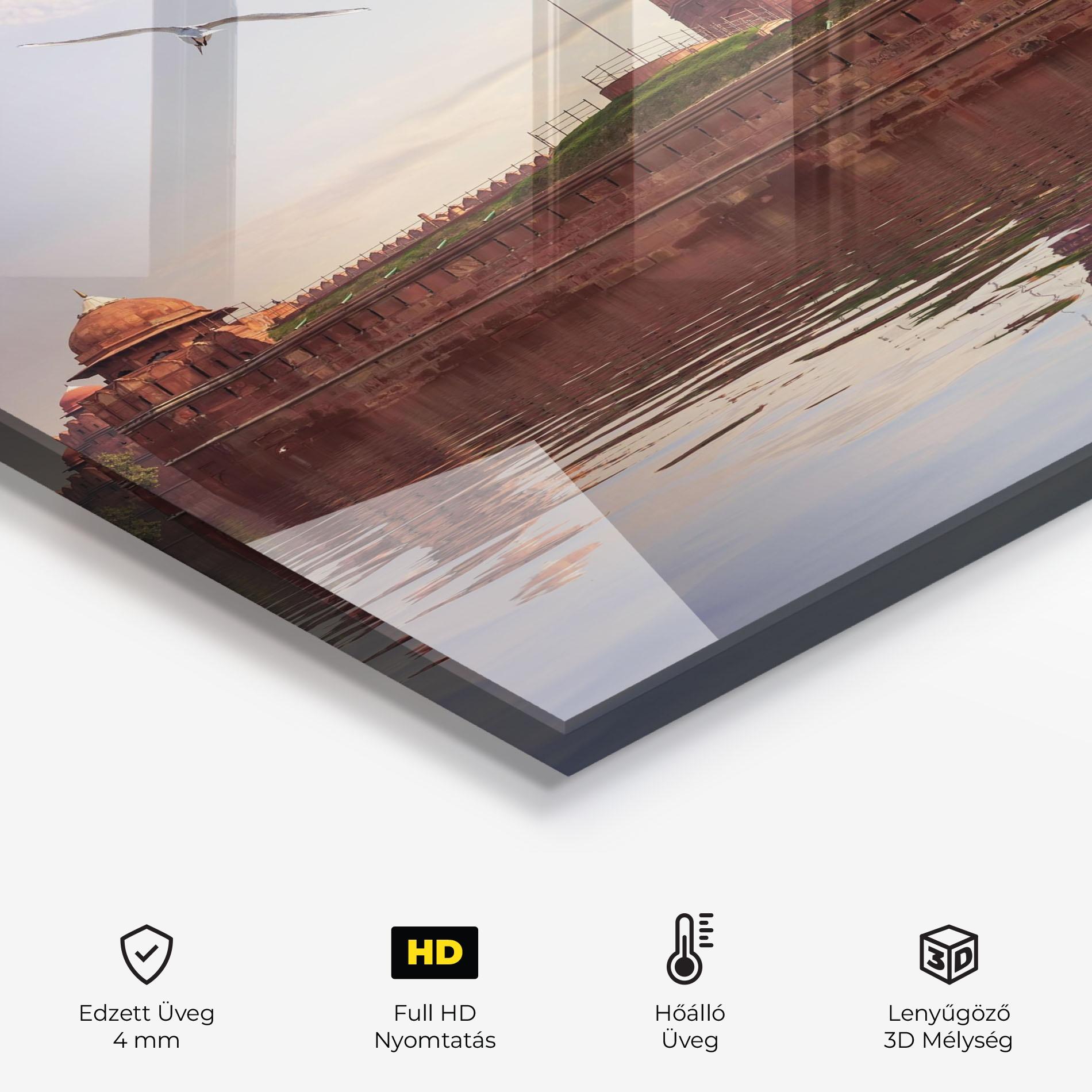 Konyhai üveg hátfal Delhi India mockup 2