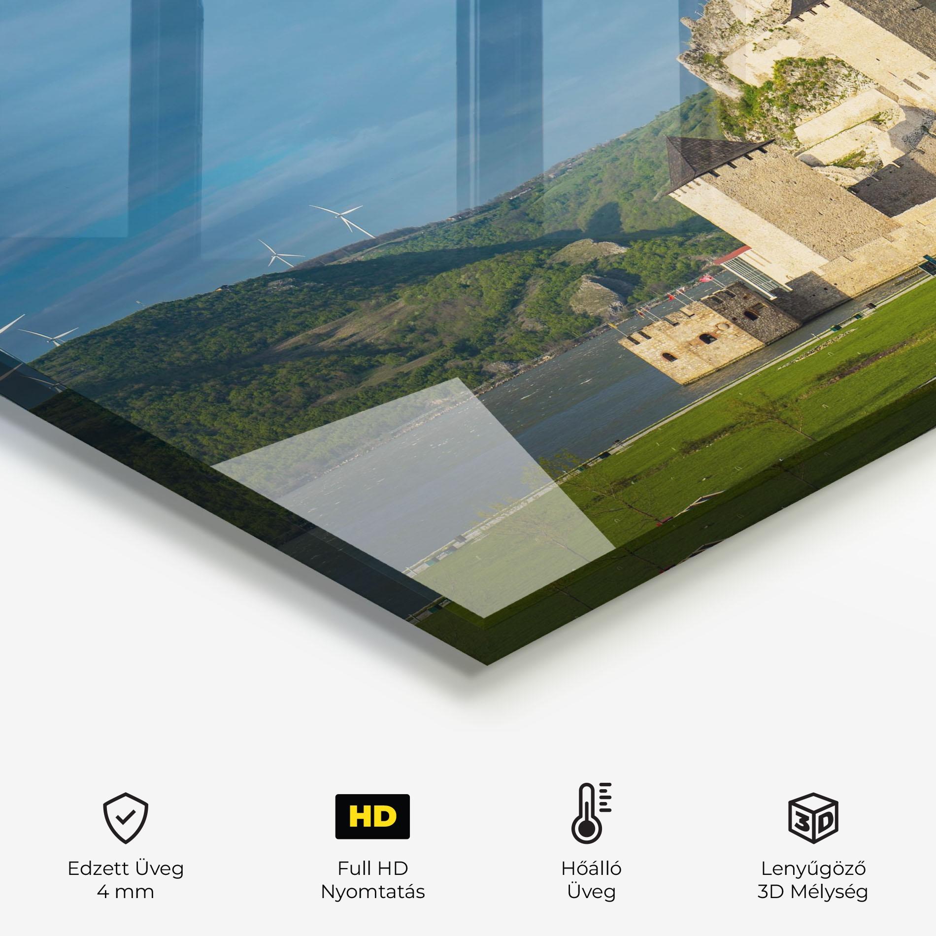 Konyhai üveg hátfal Medieval Golubac Serbia mockup 2