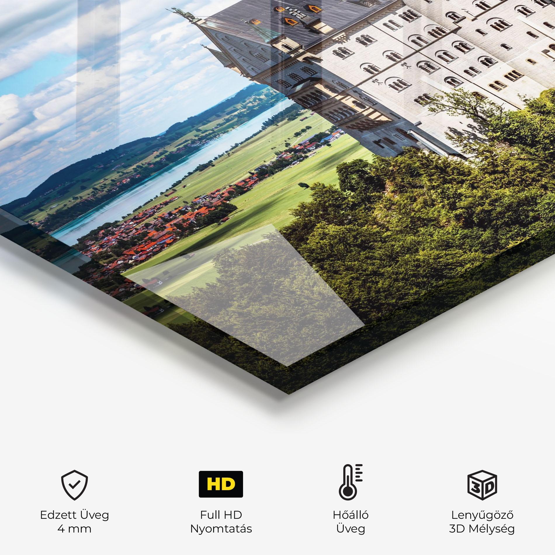 Konyhai üveg hátfal Neuschwanstein Germany mockup 2