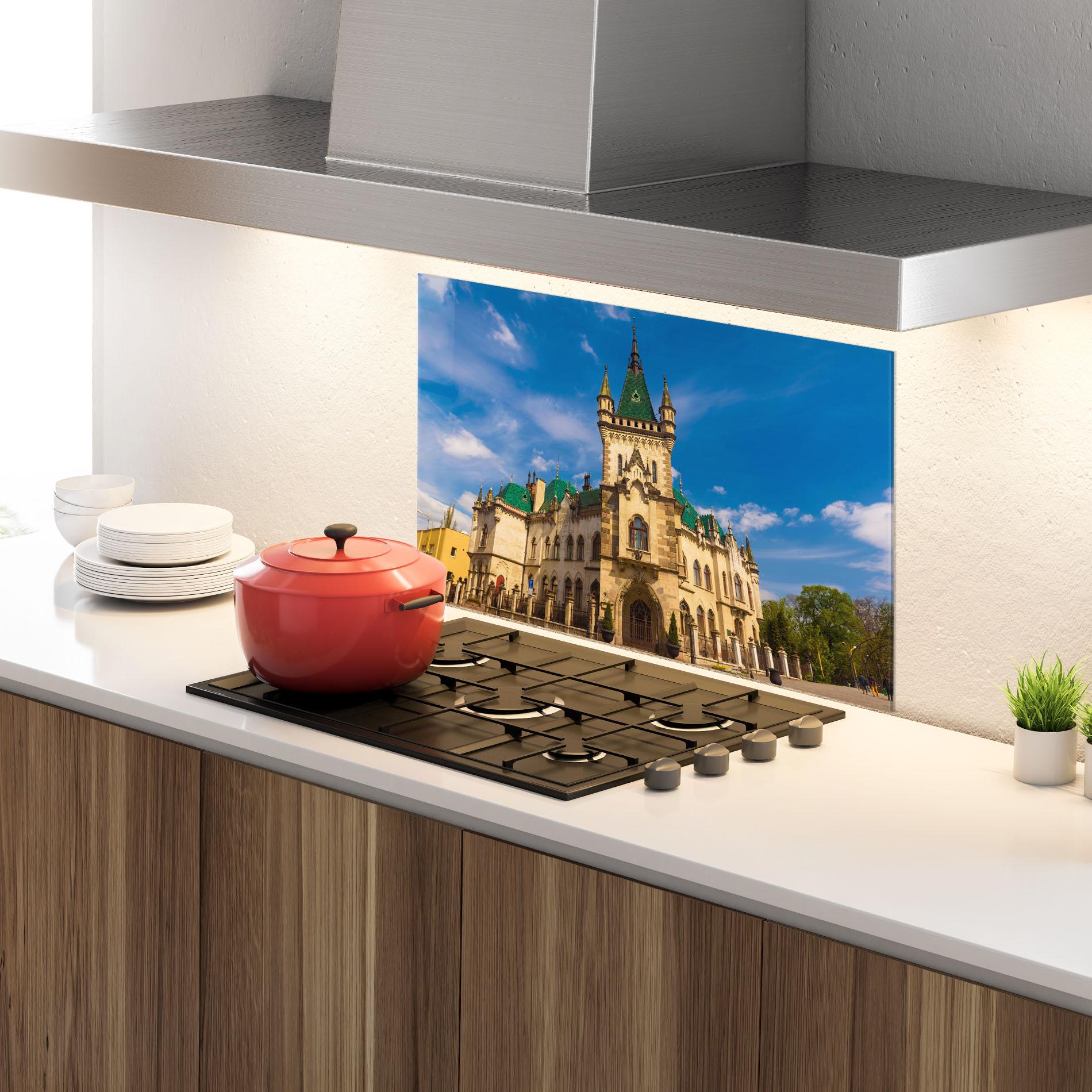Konyhai üveg hátfal Jakabov Palace Slovakia mockup 4