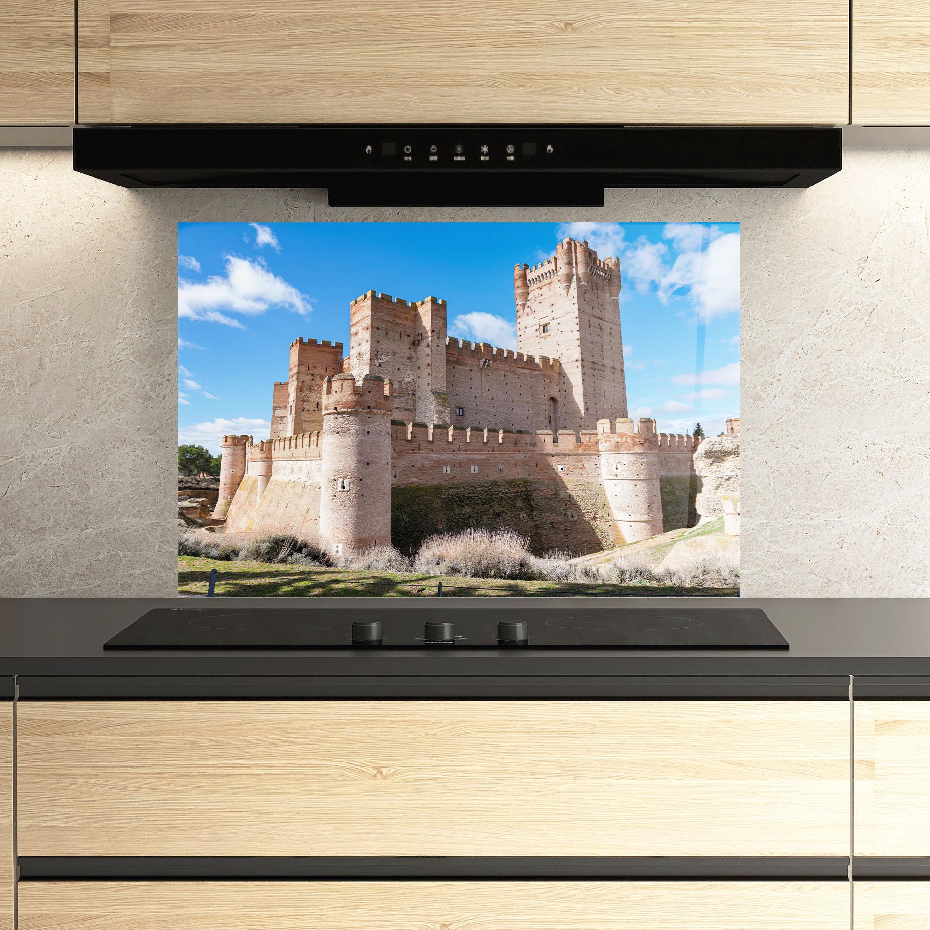 Konyhai üveg hátfal Castle La Mota mockup 3