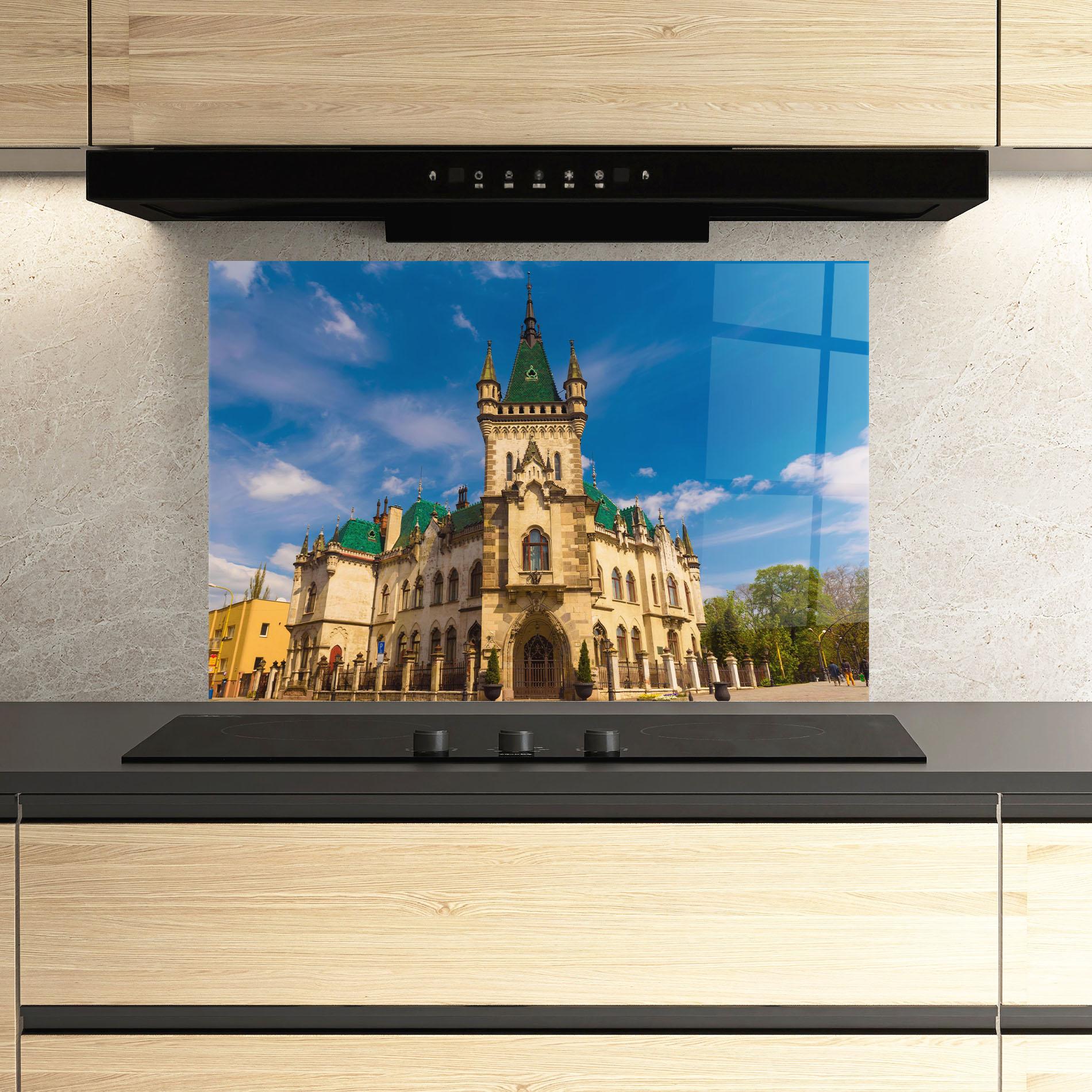 Konyhai üveg hátfal Jakabov Palace Slovakia mockup 3