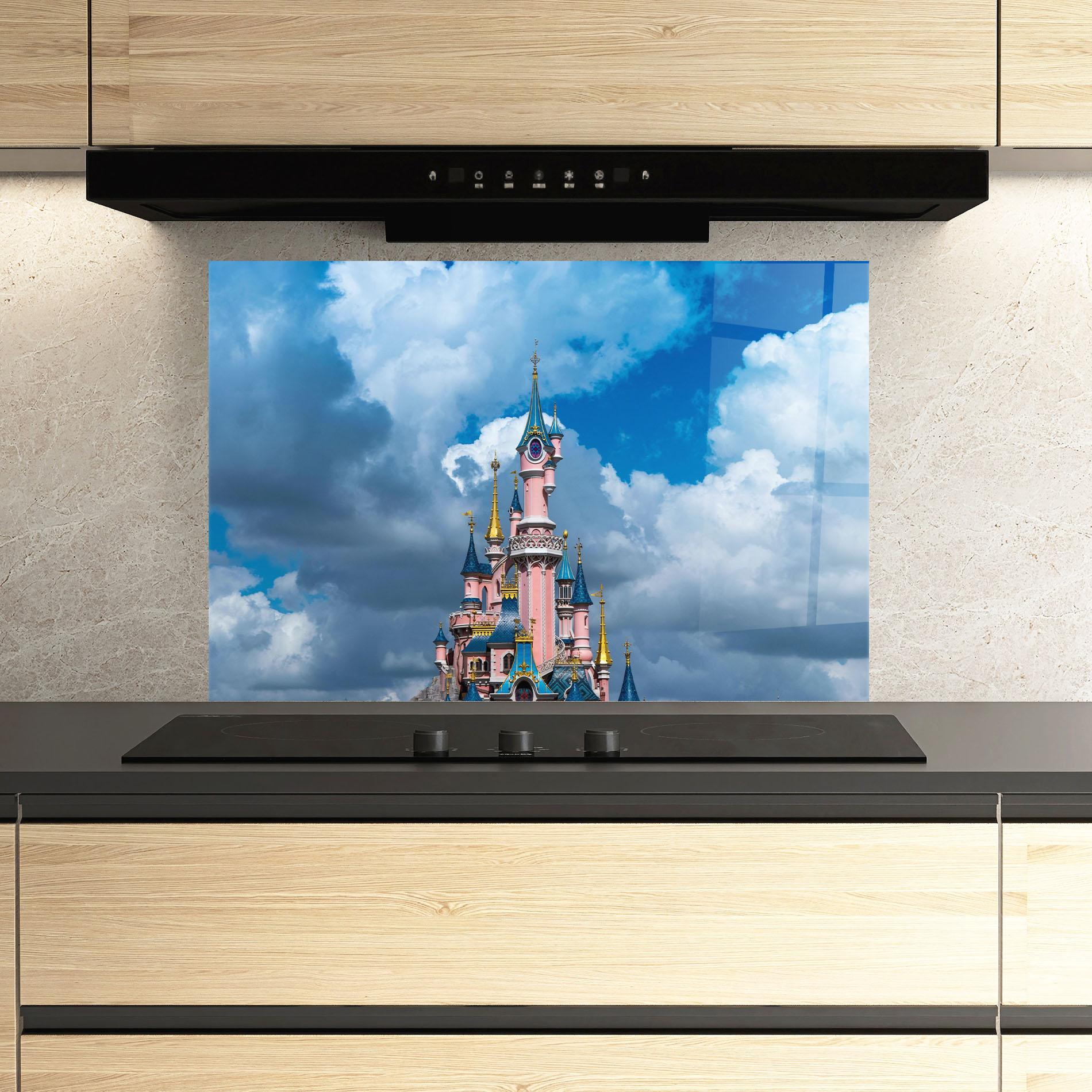 Konyhai üveg hátfal Paris Castle mockup 3