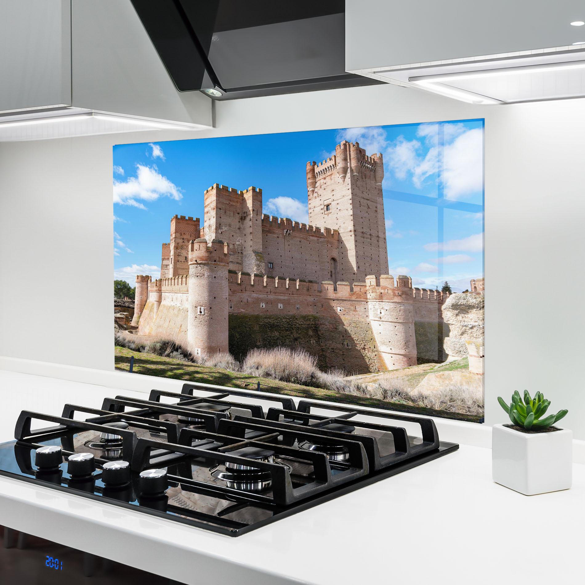 Konyhai üveg hátfal Castle La Mota mockup 6