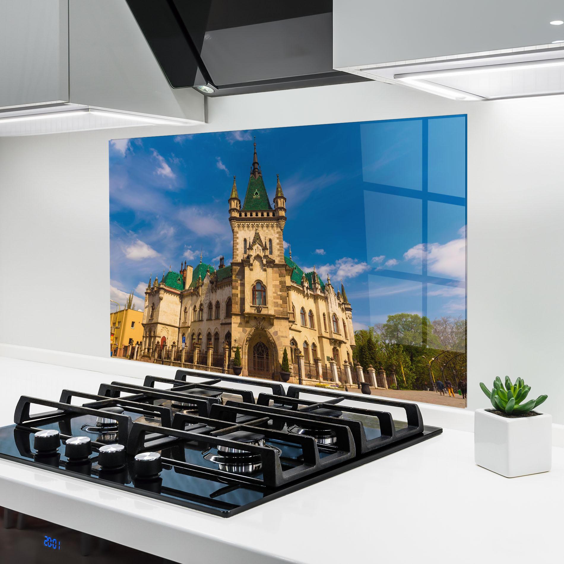 Konyhai üveg hátfal Jakabov Palace Slovakia mockup 6