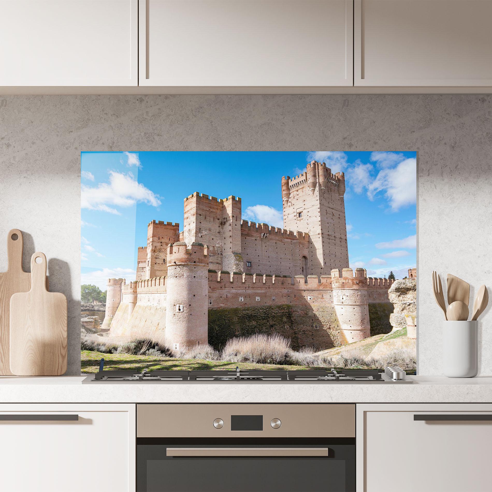 Konyhai üveg hátfal Castle La Mota mockup 7