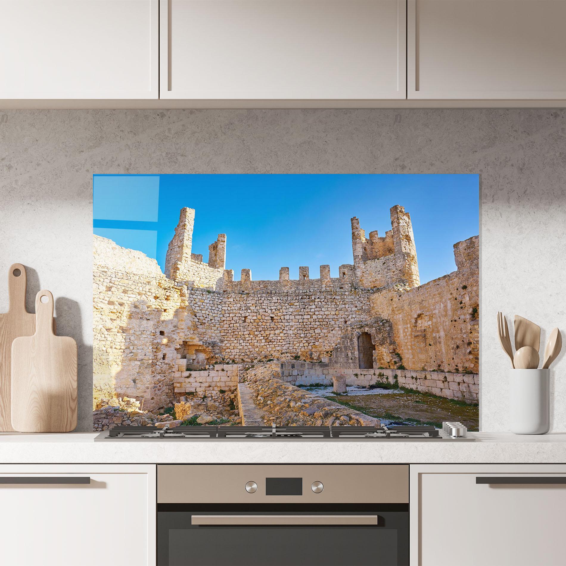 Konyhai üveg hátfal Xivert Castle Alcala mockup 7