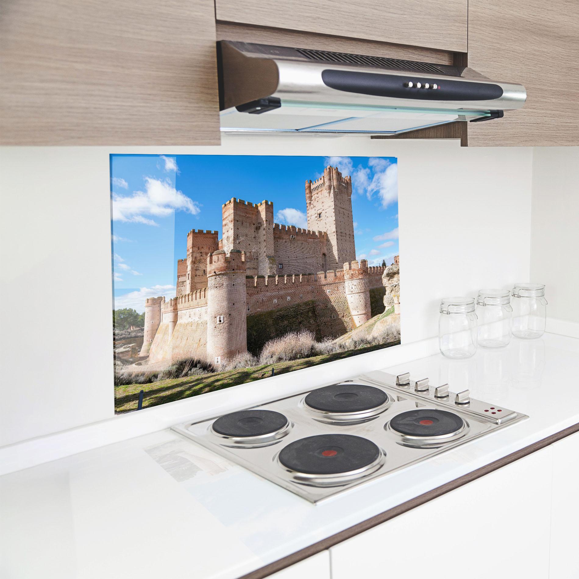 Konyhai üveg hátfal Castle La Mota mockup 8