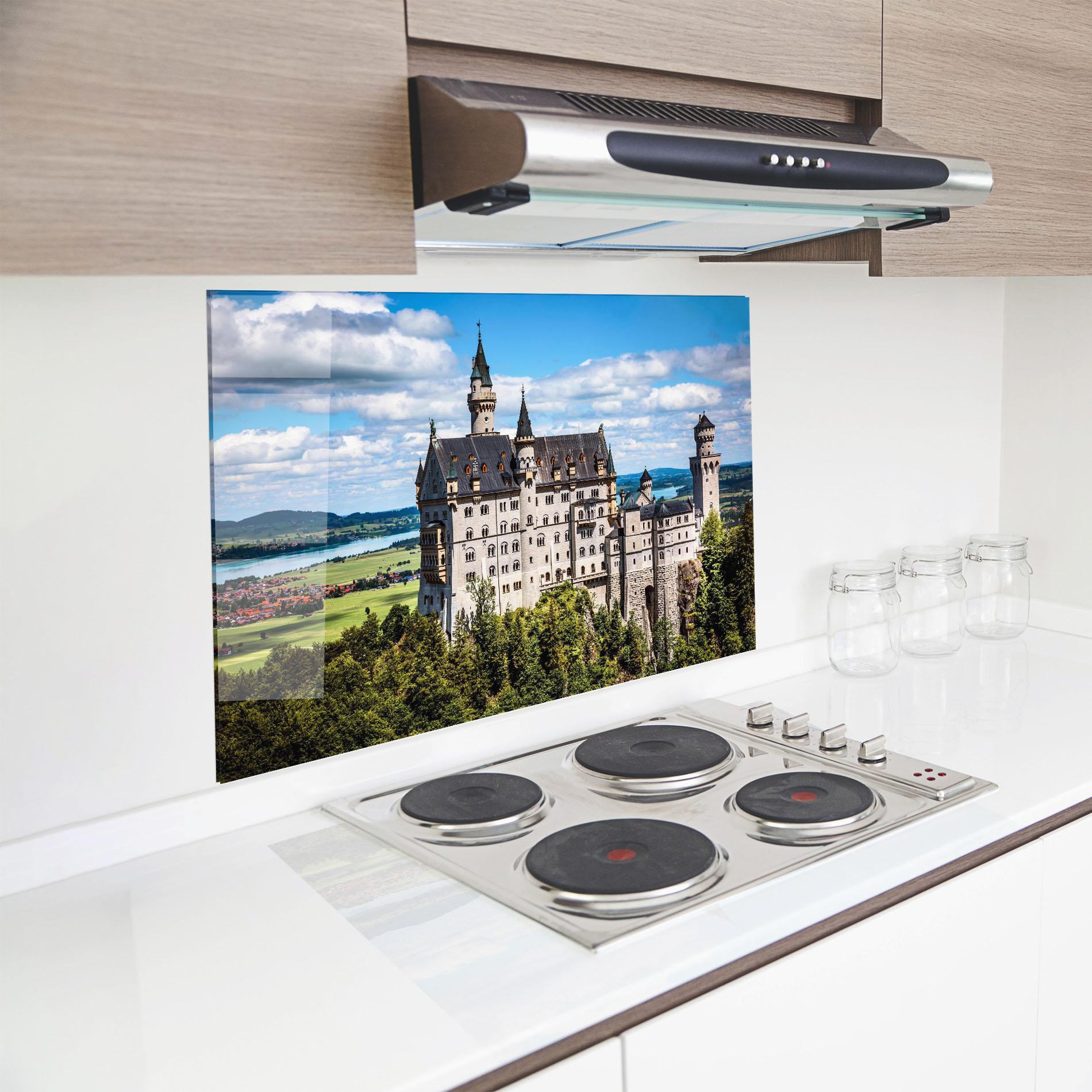 Konyhai üveg hátfal Neuschwanstein Germany mockup 8