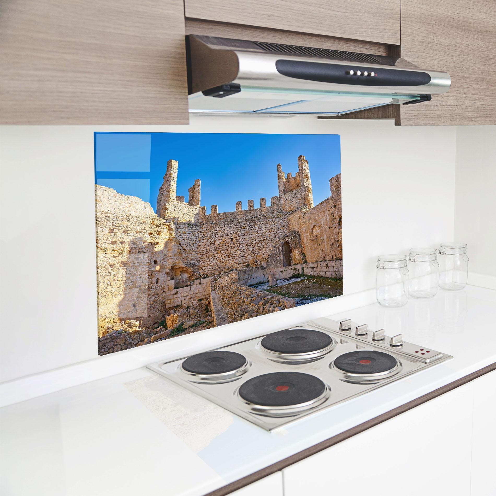 Konyhai üveg hátfal Xivert Castle Alcala mockup 8