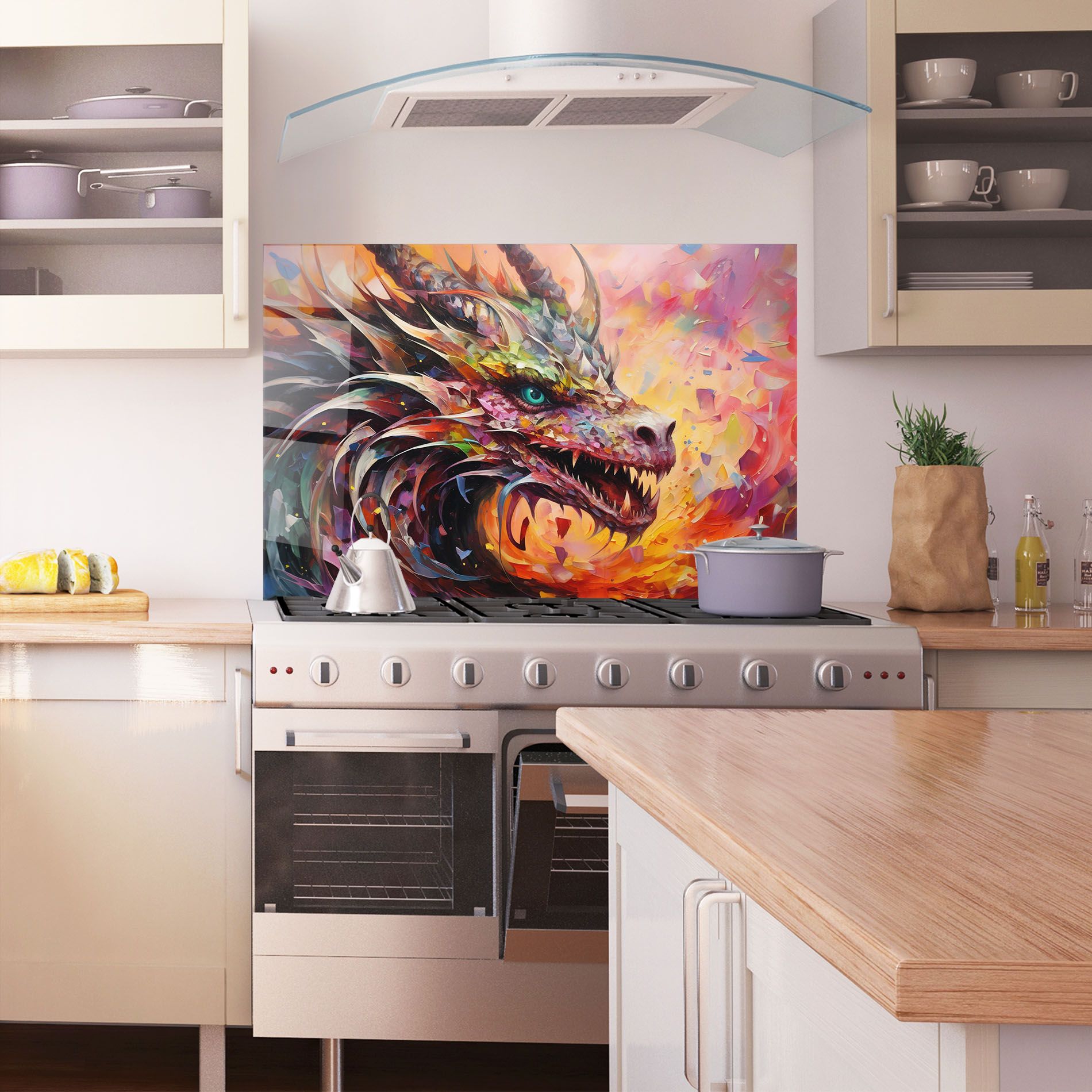Colorful Dragon Painting mockup 1
