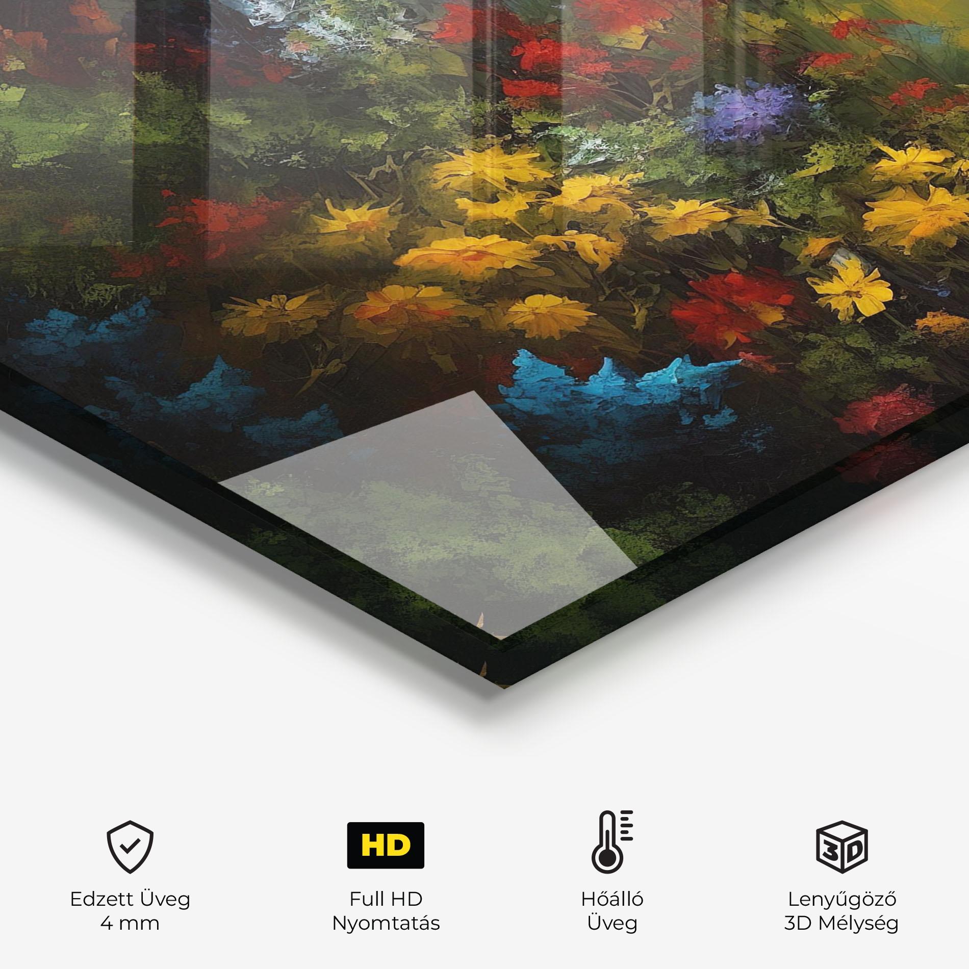 Konyhai üveg hátfal Dragon In Nature mockup 2