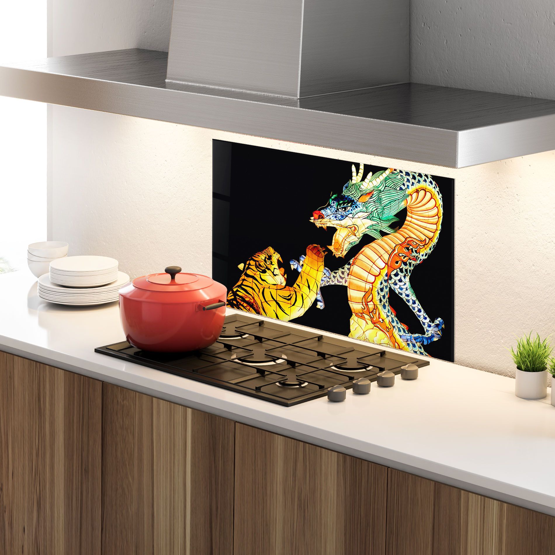 Chinese Dragon And Tiger mockup 4