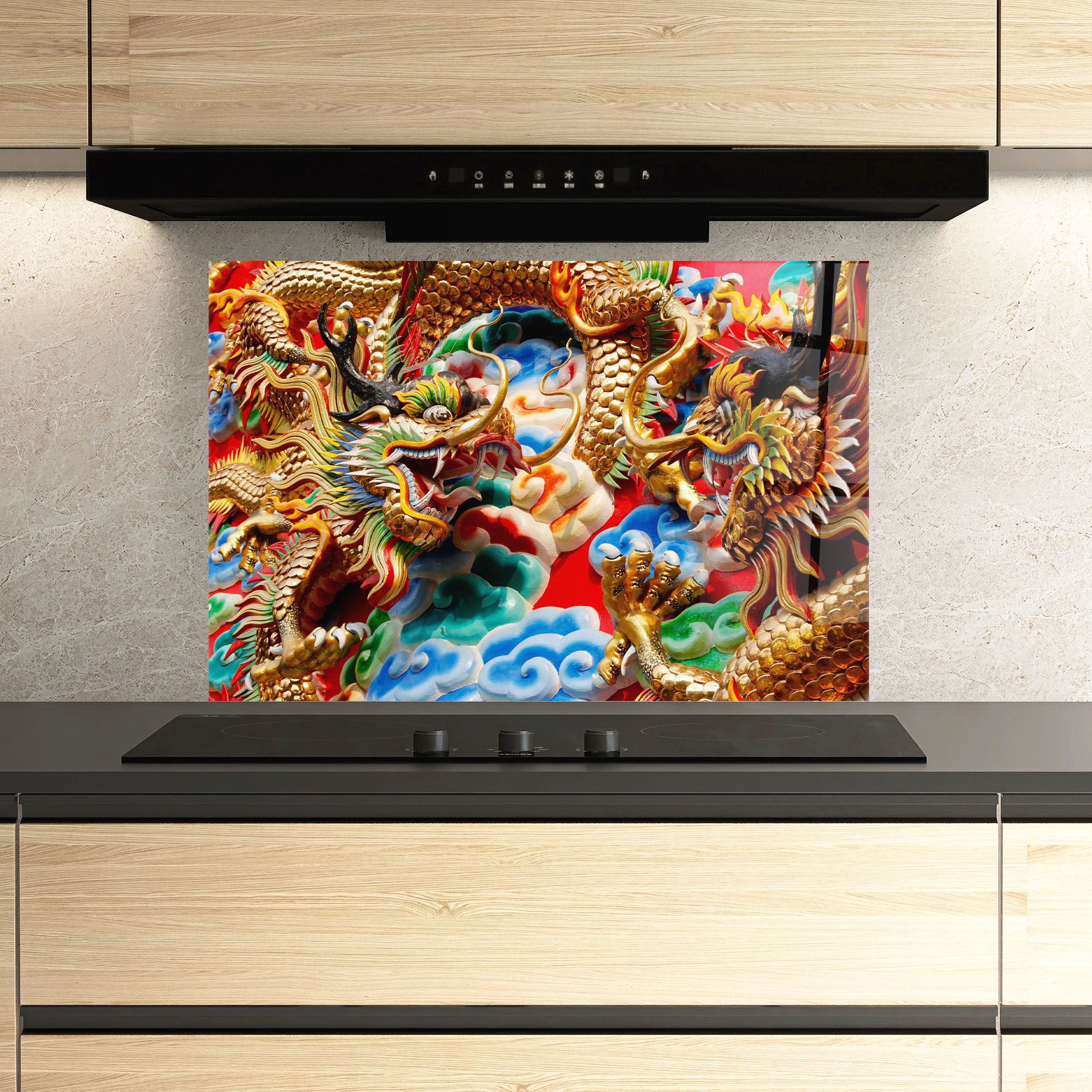 Red Golden Dragon mockup 3