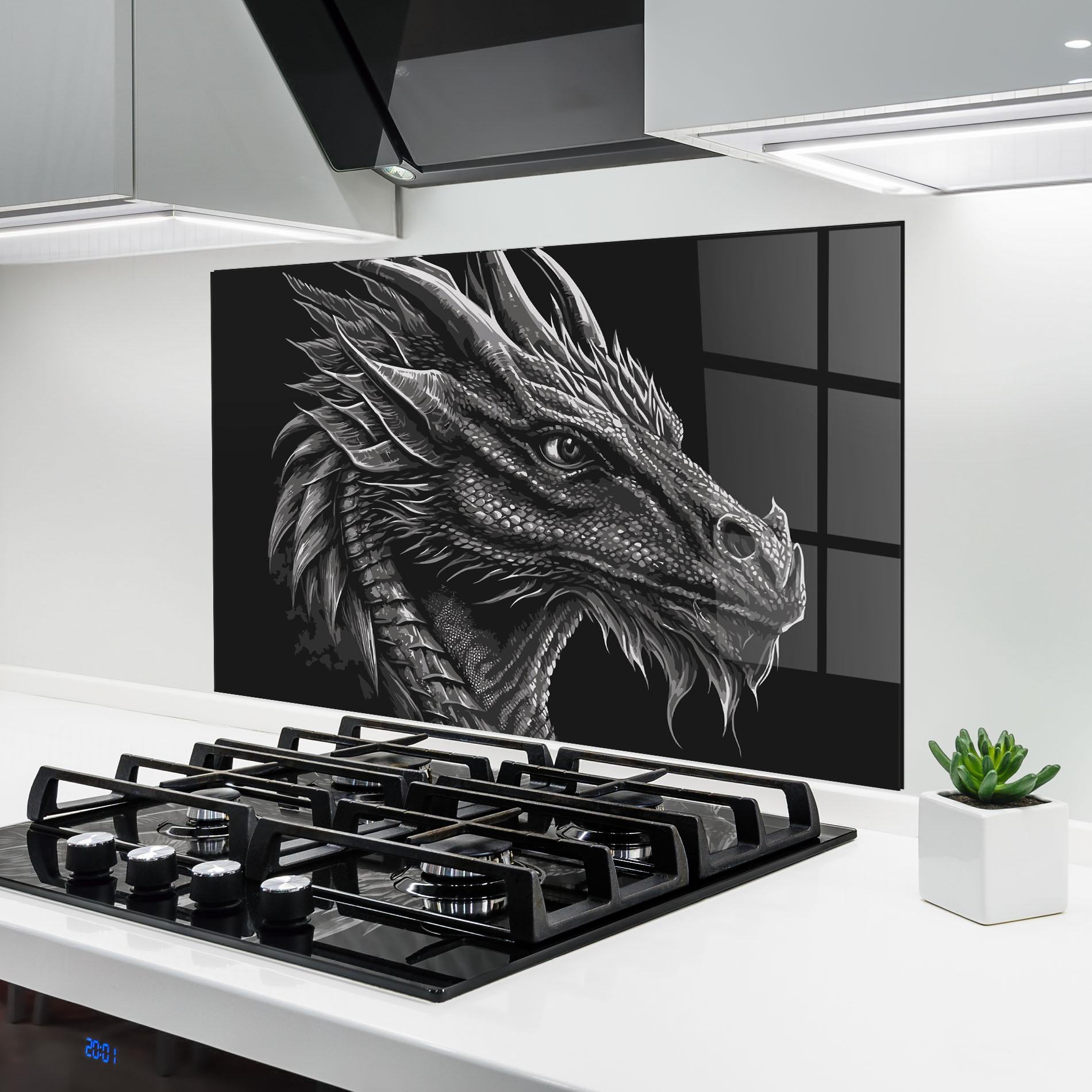 Konyhai üveg hátfal Grey Dragon mockup 6