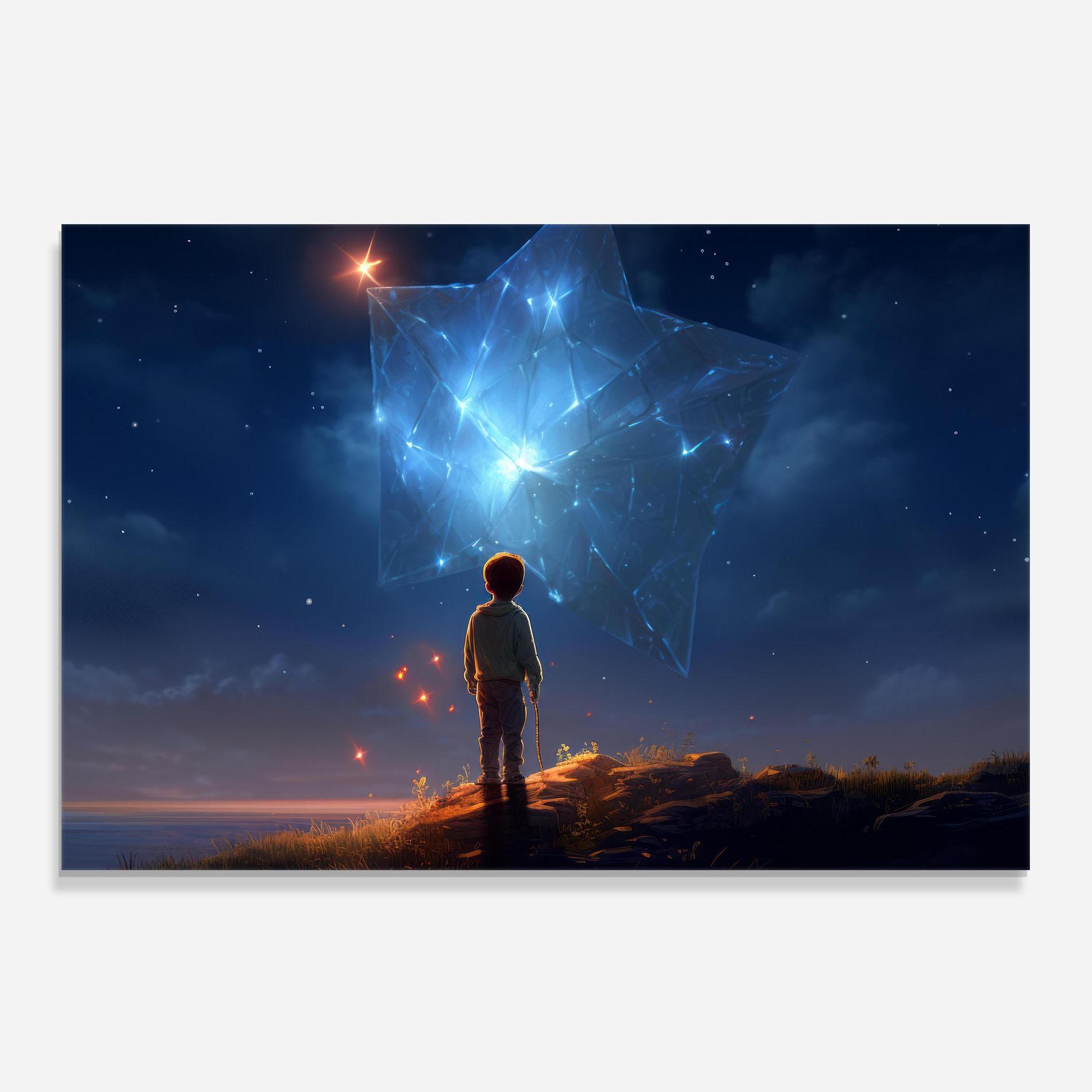 Konyhai üveg hátfal Blue Star Floating mockup 0