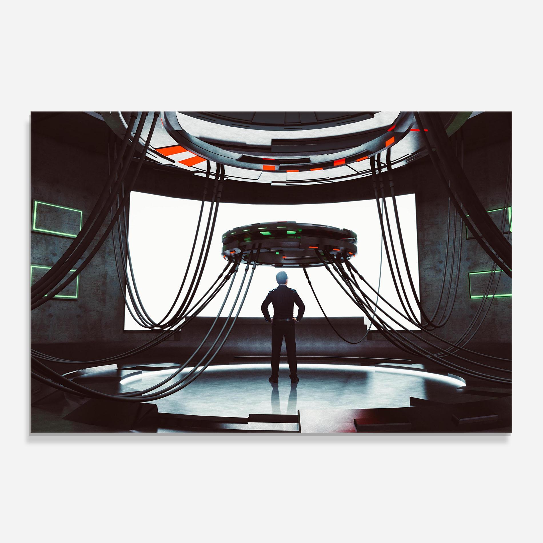 Konyhai üveg hátfal Cyber Chronicle mockup 0