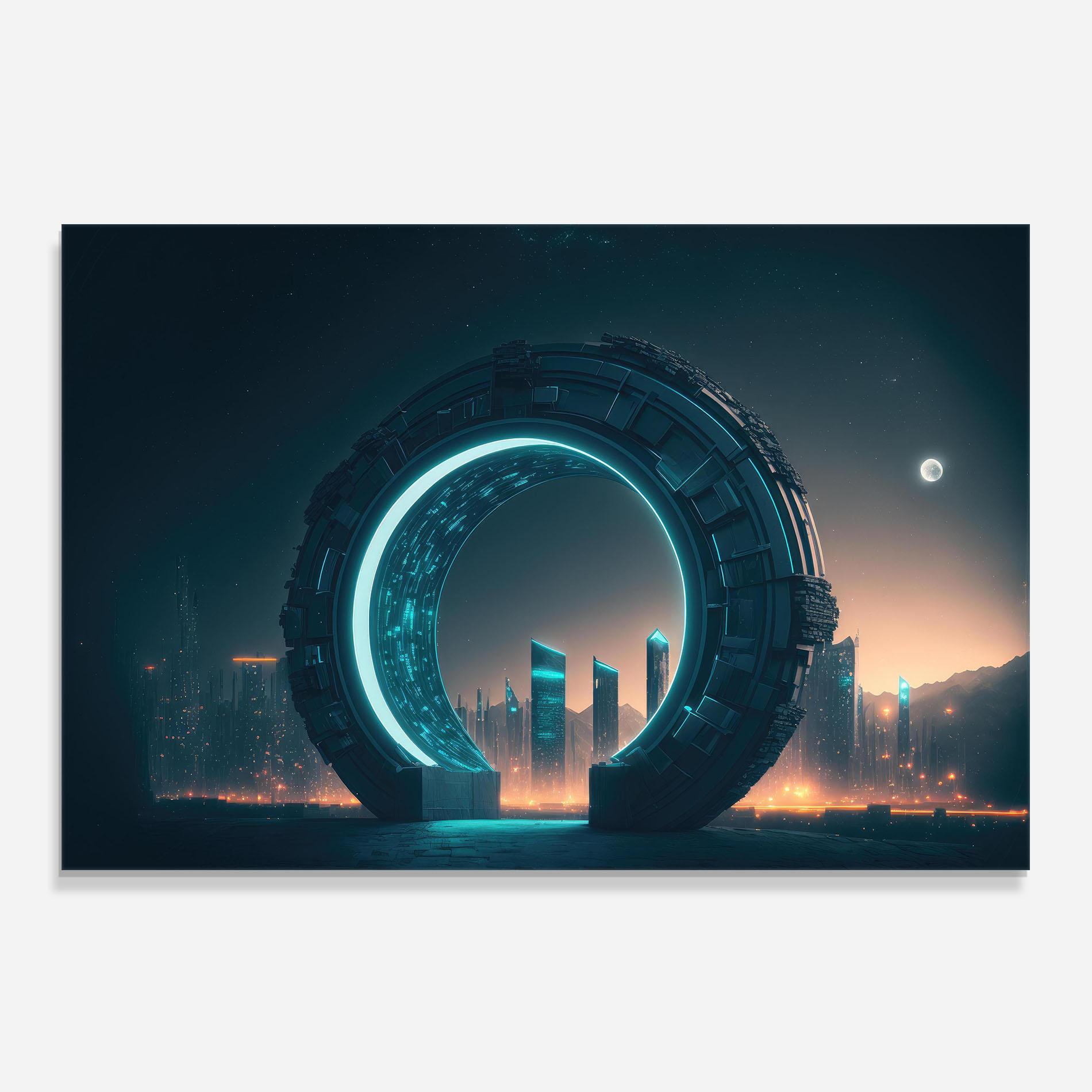 Konyhai üveg hátfal Future Portal mockup 0