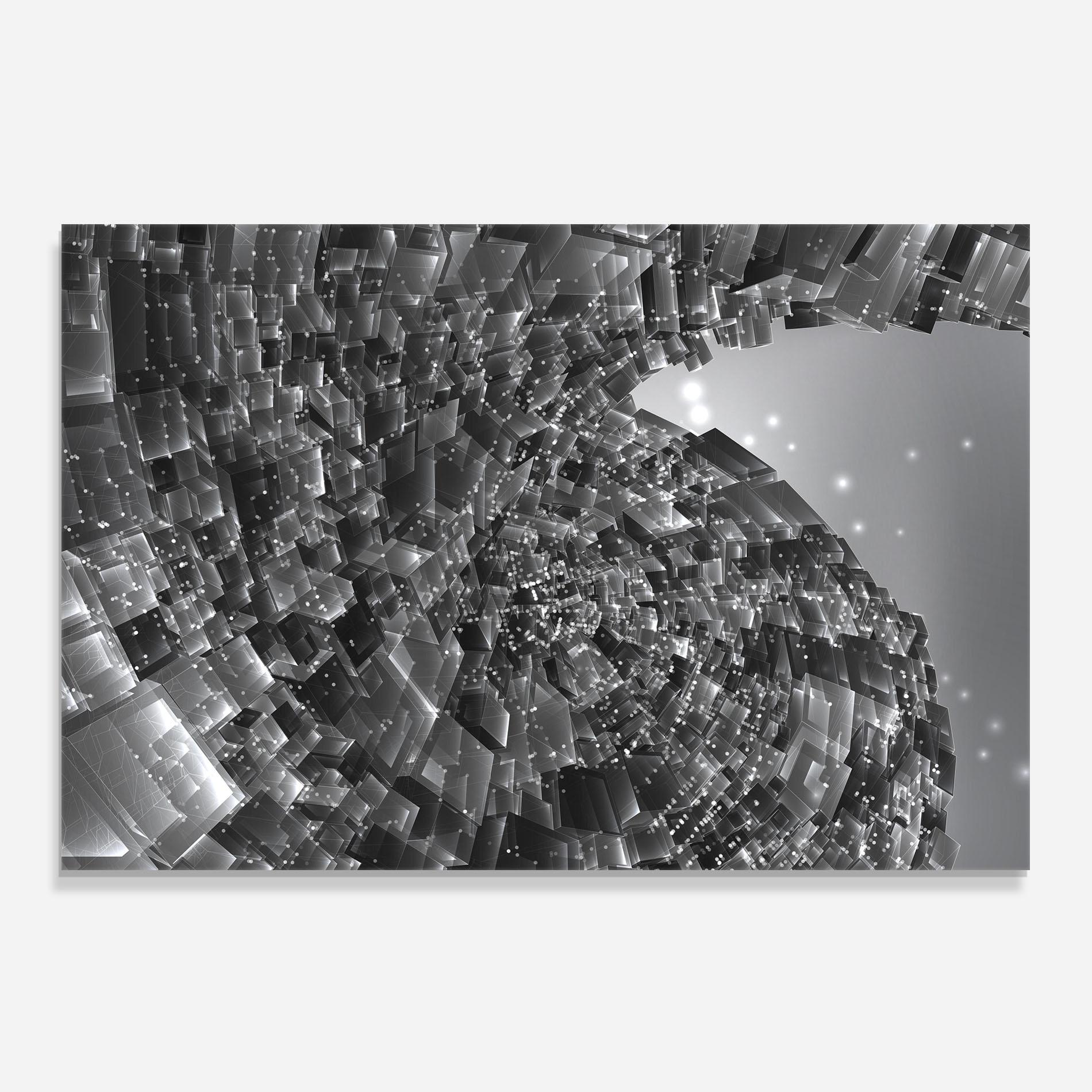 Konyhai üveg hátfal Grey Shape View mockup 0