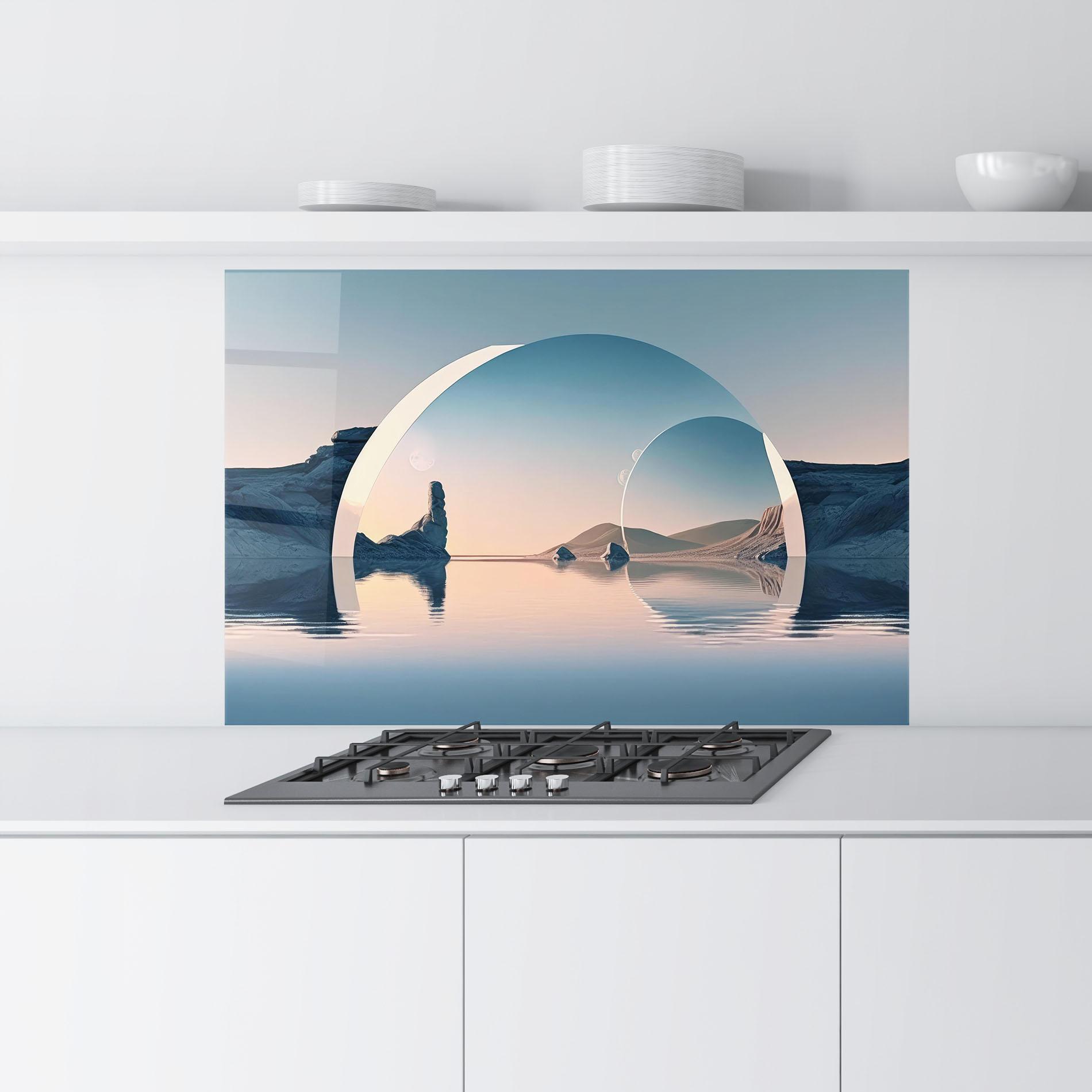 Konyhai üveg hátfal 3d Fantastic Elements mockup 9