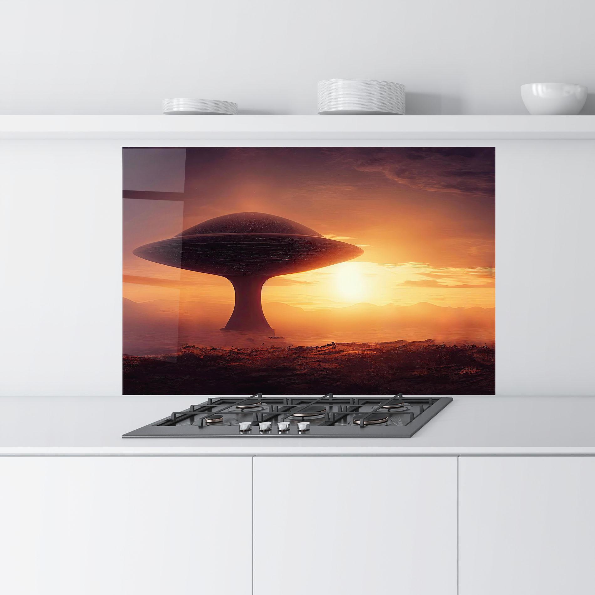 Konyhai üveg hátfal Fantasy Science Fiction mockup 9