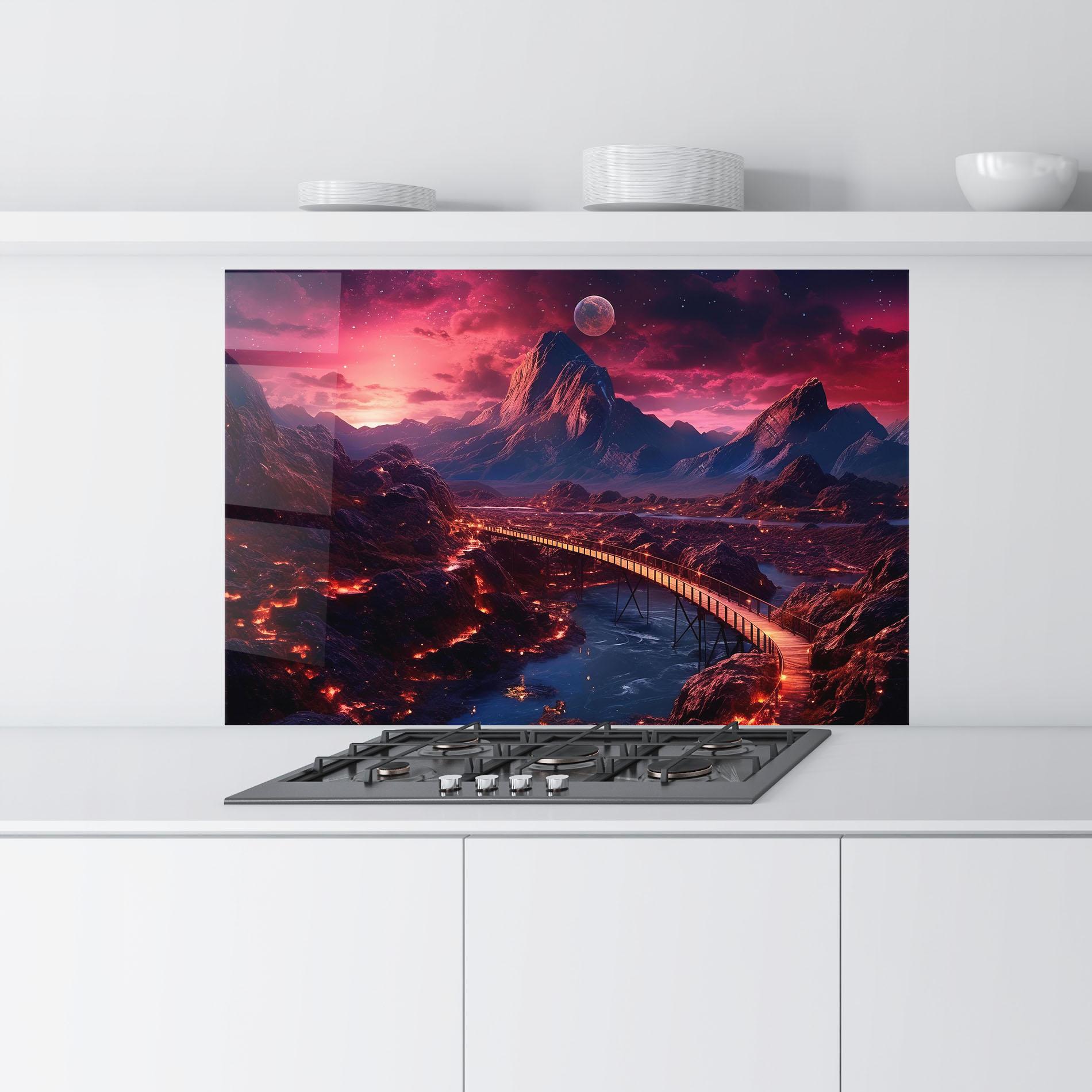 Konyhai üveg hátfal Interstellar Journey mockup 9