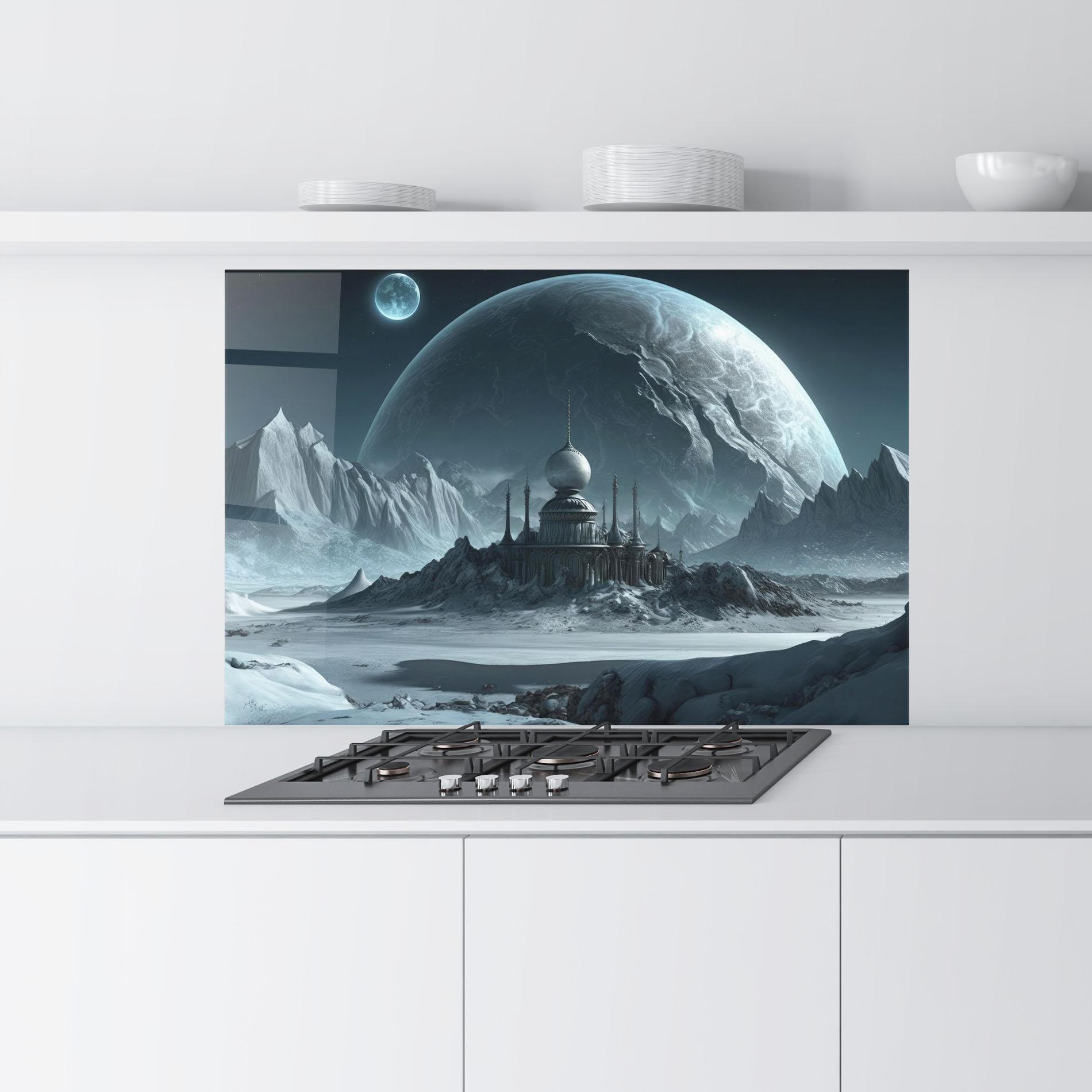 Konyhai üveg hátfal Muslim Design mockup 9