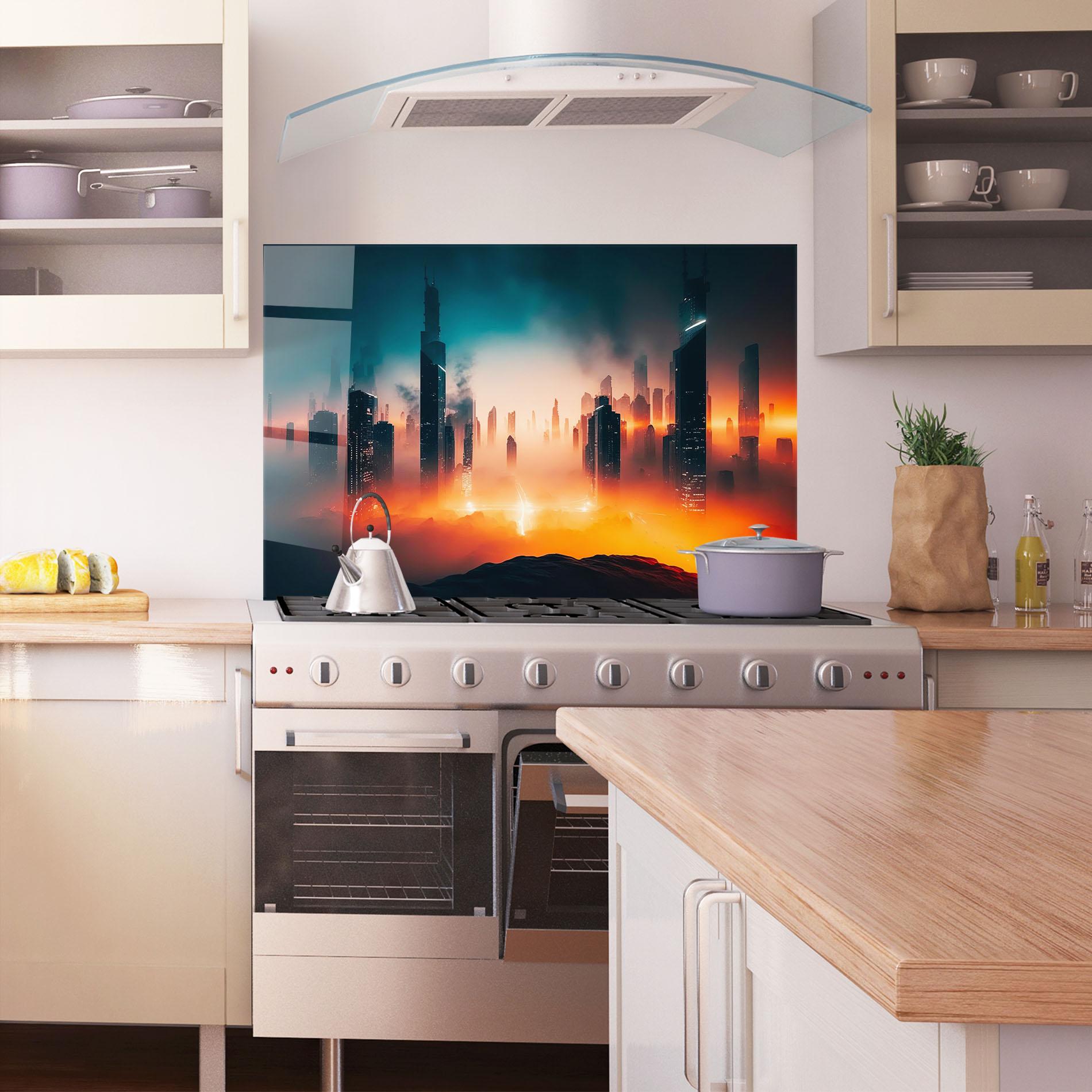 Konyhai üveg hátfal City S Skyline mockup 1
