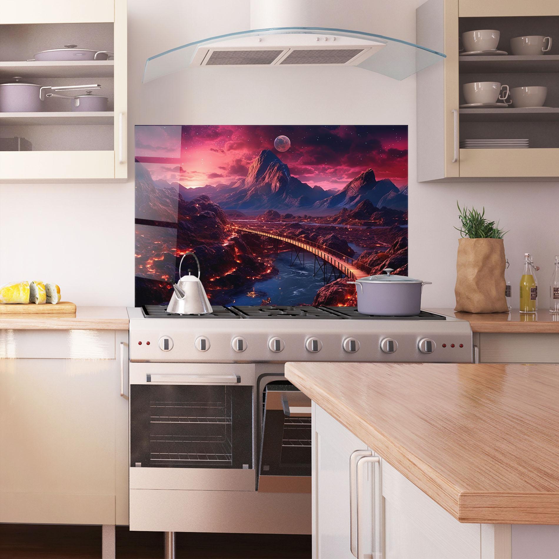 Konyhai üveg hátfal Interstellar Journey mockup 1