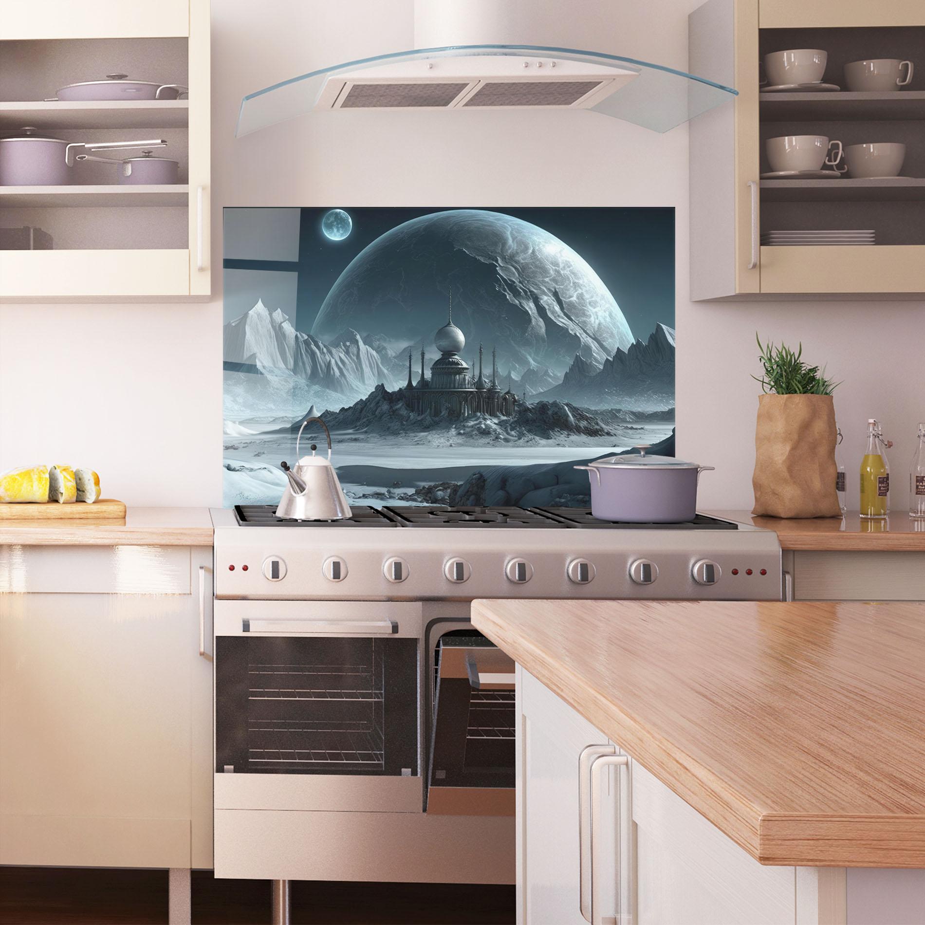 Konyhai üveg hátfal Muslim Design mockup 1