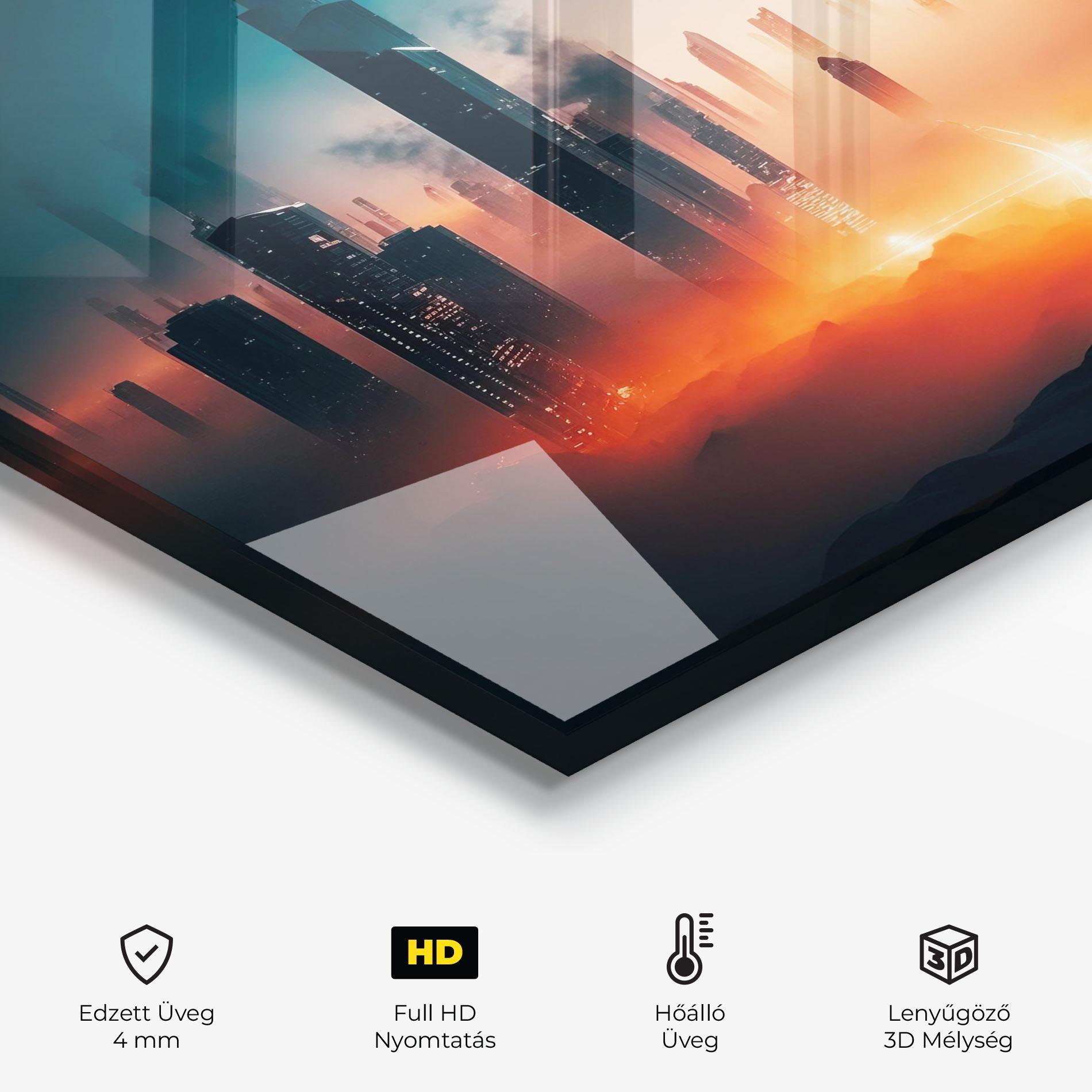 Konyhai üveg hátfal City S Skyline mockup 2