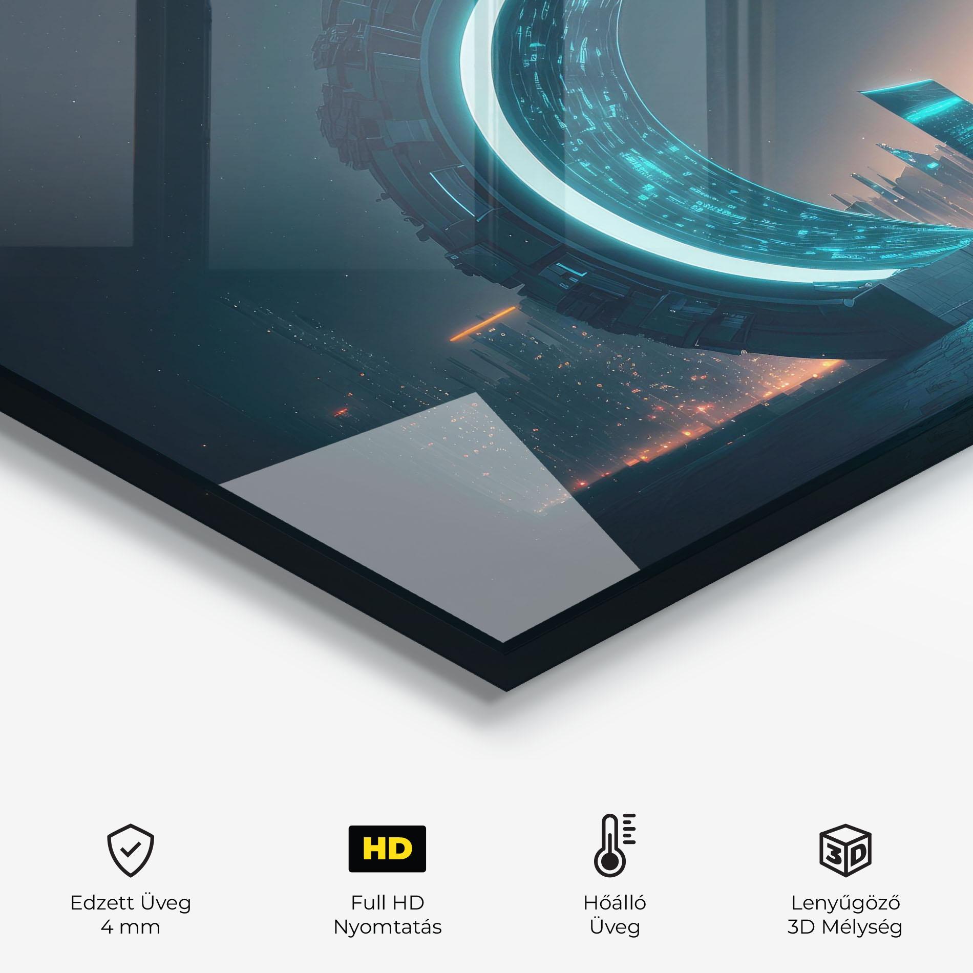 Konyhai üveg hátfal Future Portal mockup 2