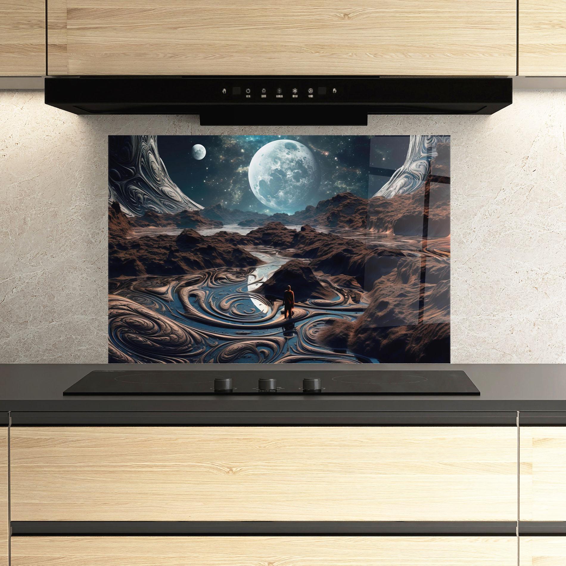 Konyhai üveg hátfal Desert Big Moon mockup 3