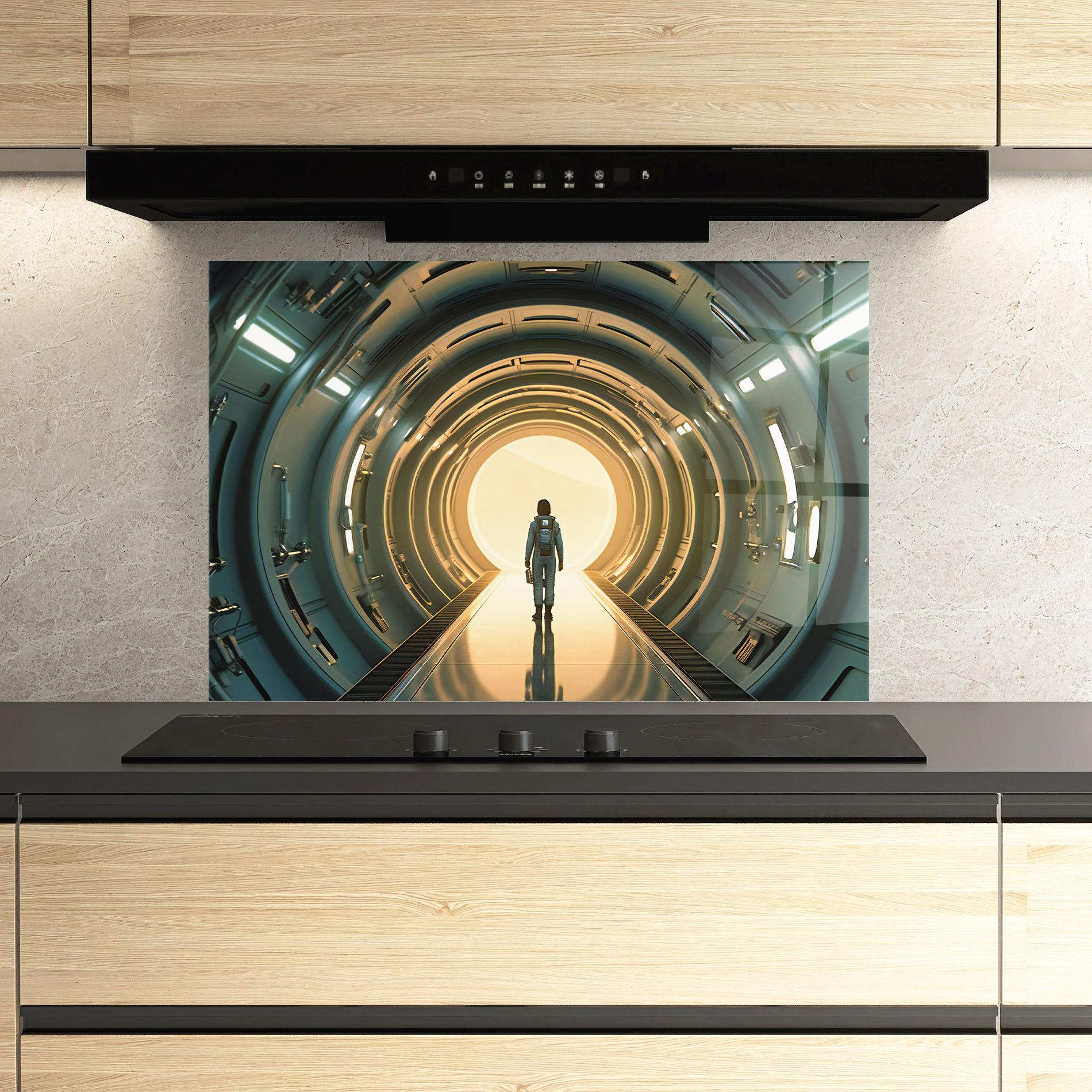 Konyhai üveg hátfal Infinity Intrigue mockup 3