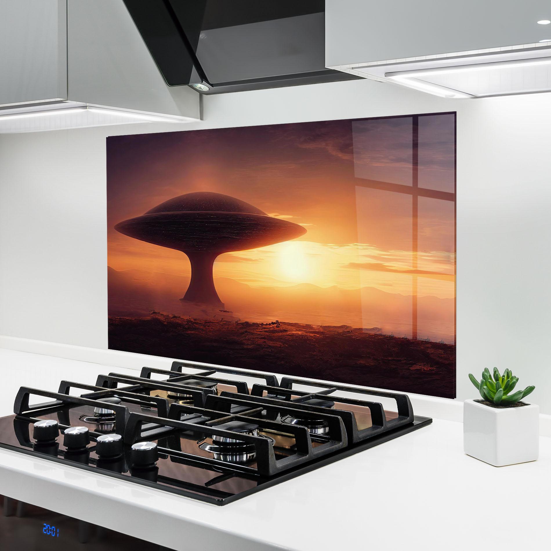 Konyhai üveg hátfal Fantasy Science Fiction mockup 6