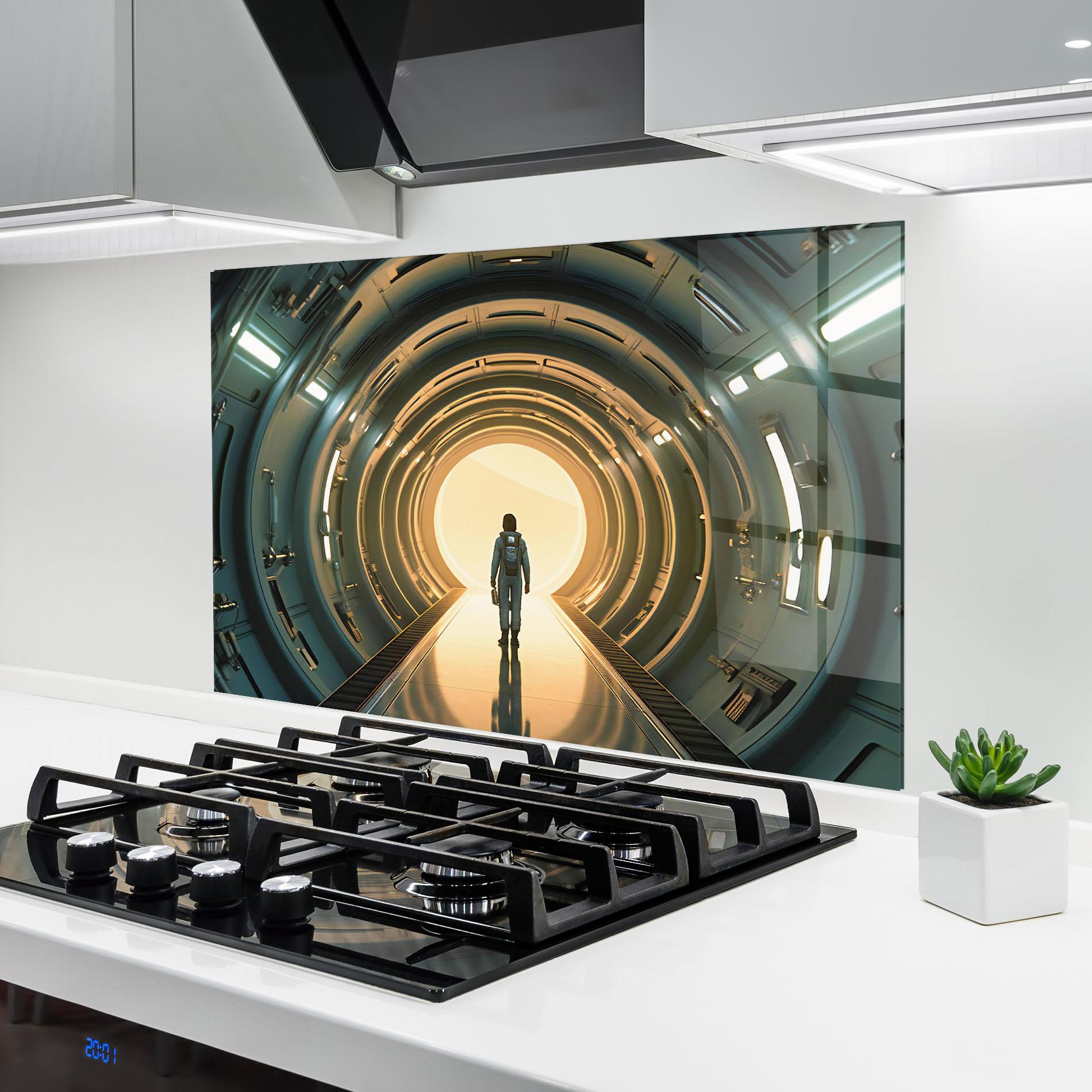 Konyhai üveg hátfal Infinity Intrigue mockup 6