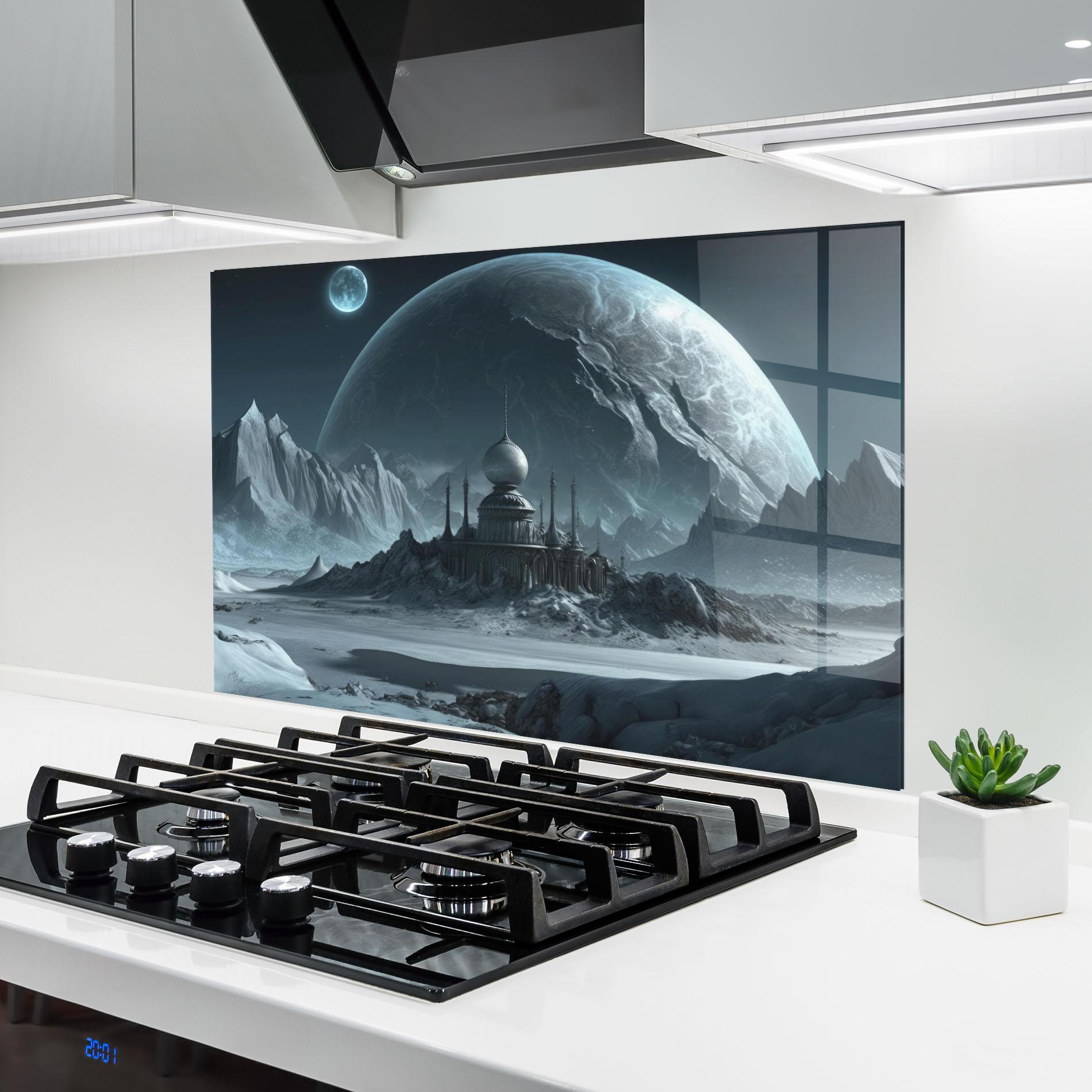 Konyhai üveg hátfal Muslim Design mockup 6