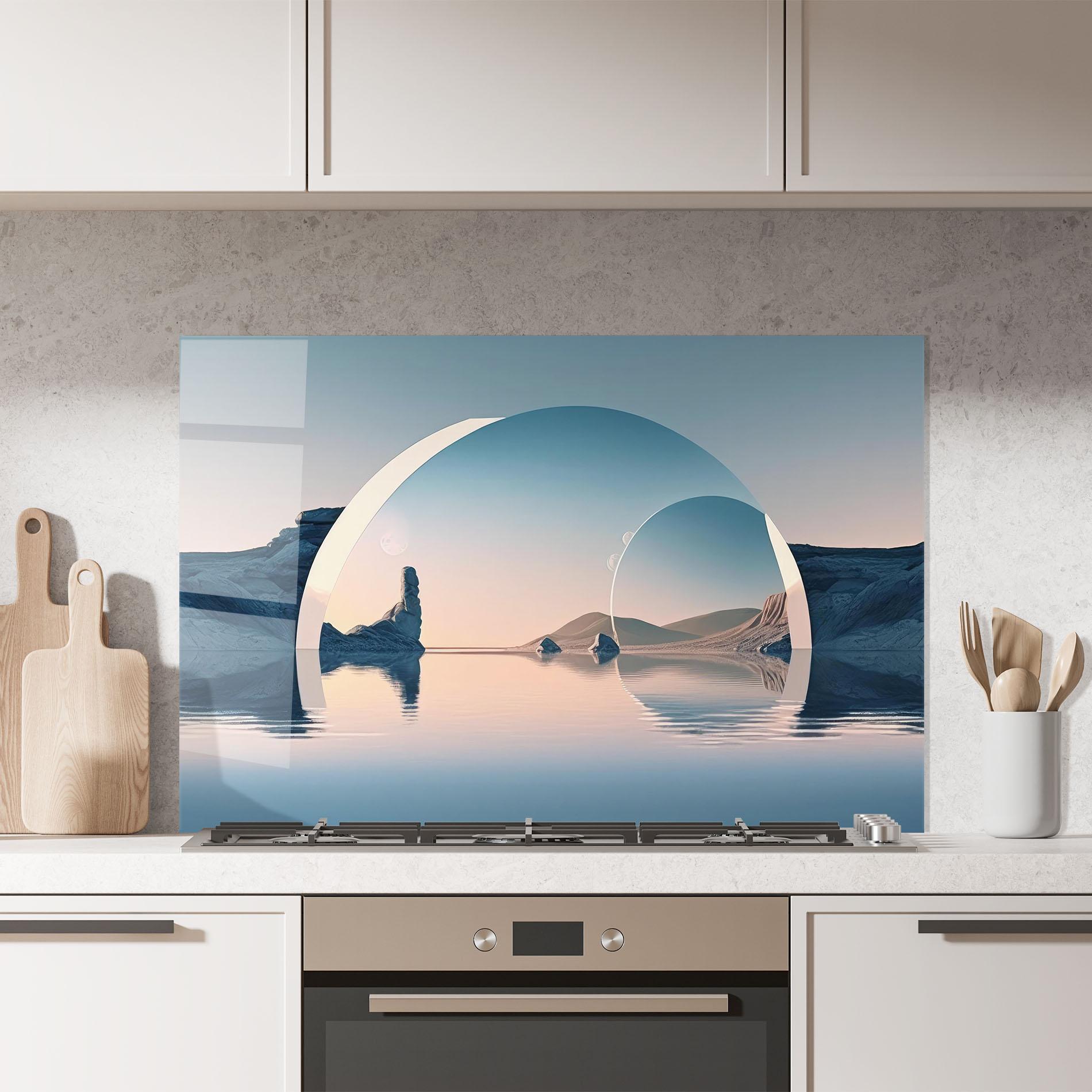 Konyhai üveg hátfal 3d Fantastic Elements mockup 7