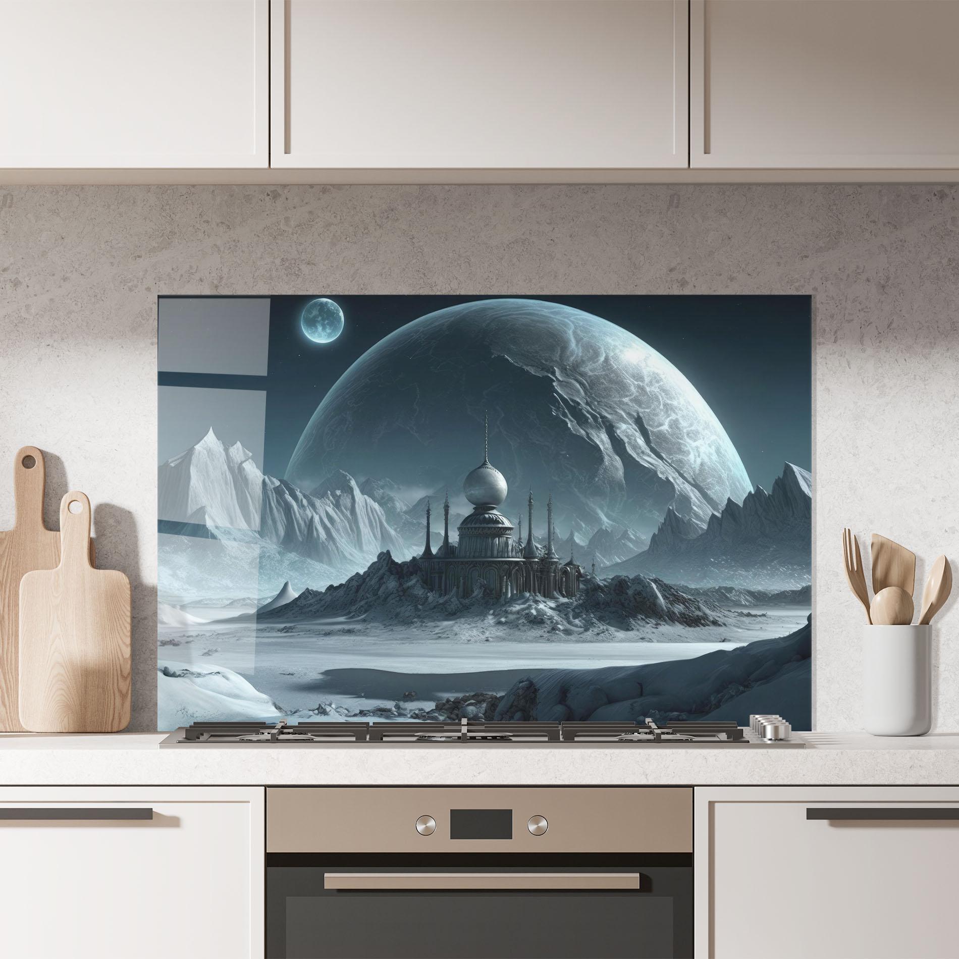 Konyhai üveg hátfal Muslim Design mockup 7