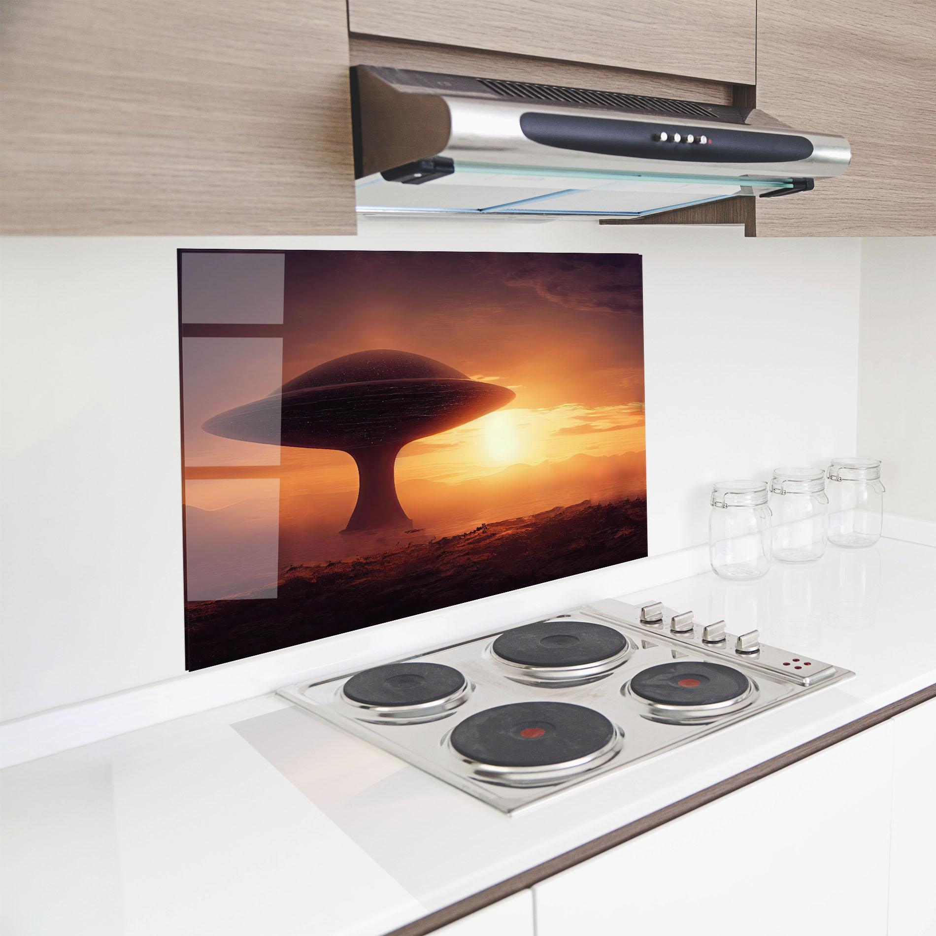 Konyhai üveg hátfal Fantasy Science Fiction mockup 8