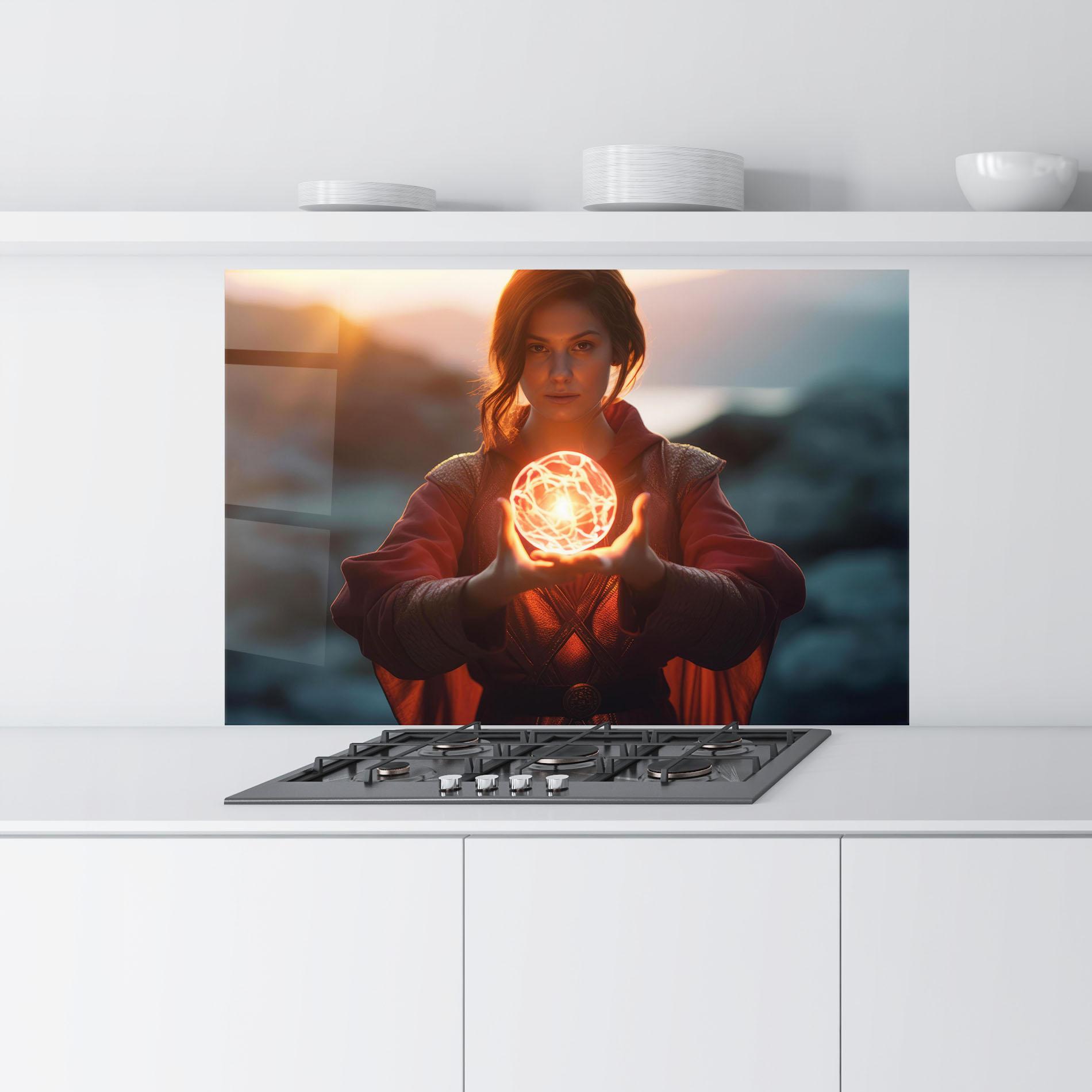 Konyhai üveg hátfal Witch Ball mockup 9