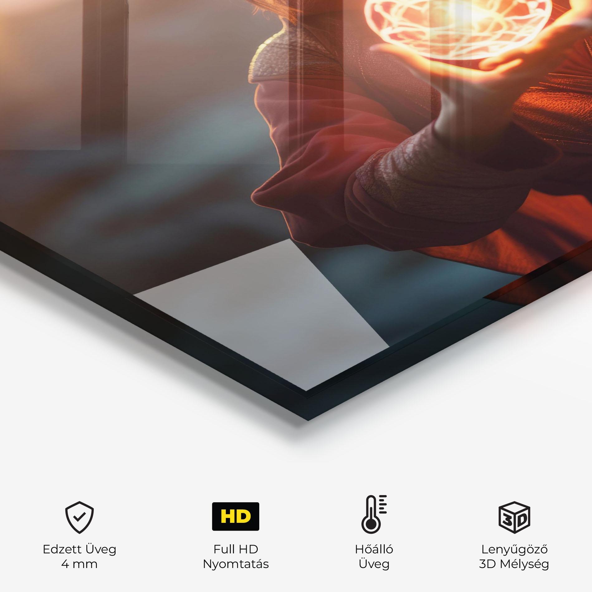 Konyhai üveg hátfal Witch Ball mockup 2