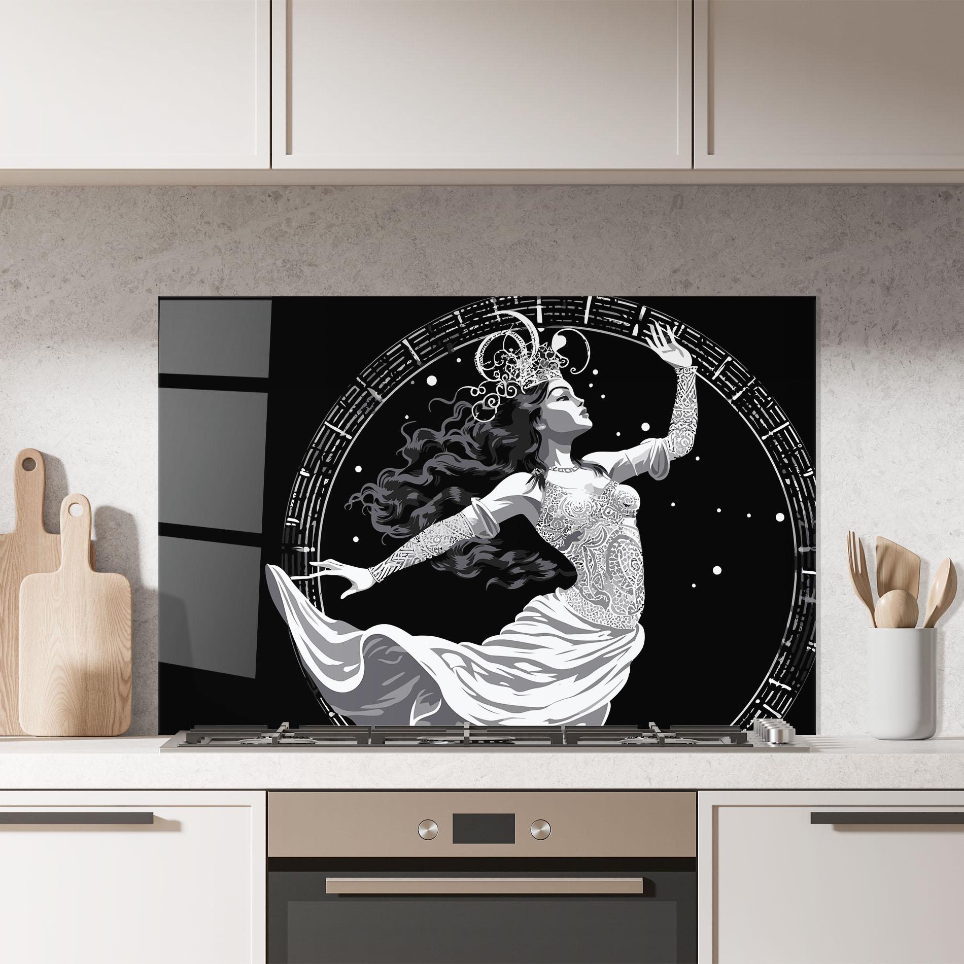 Konyhai üveg hátfal Beautiful Witch mockup 7