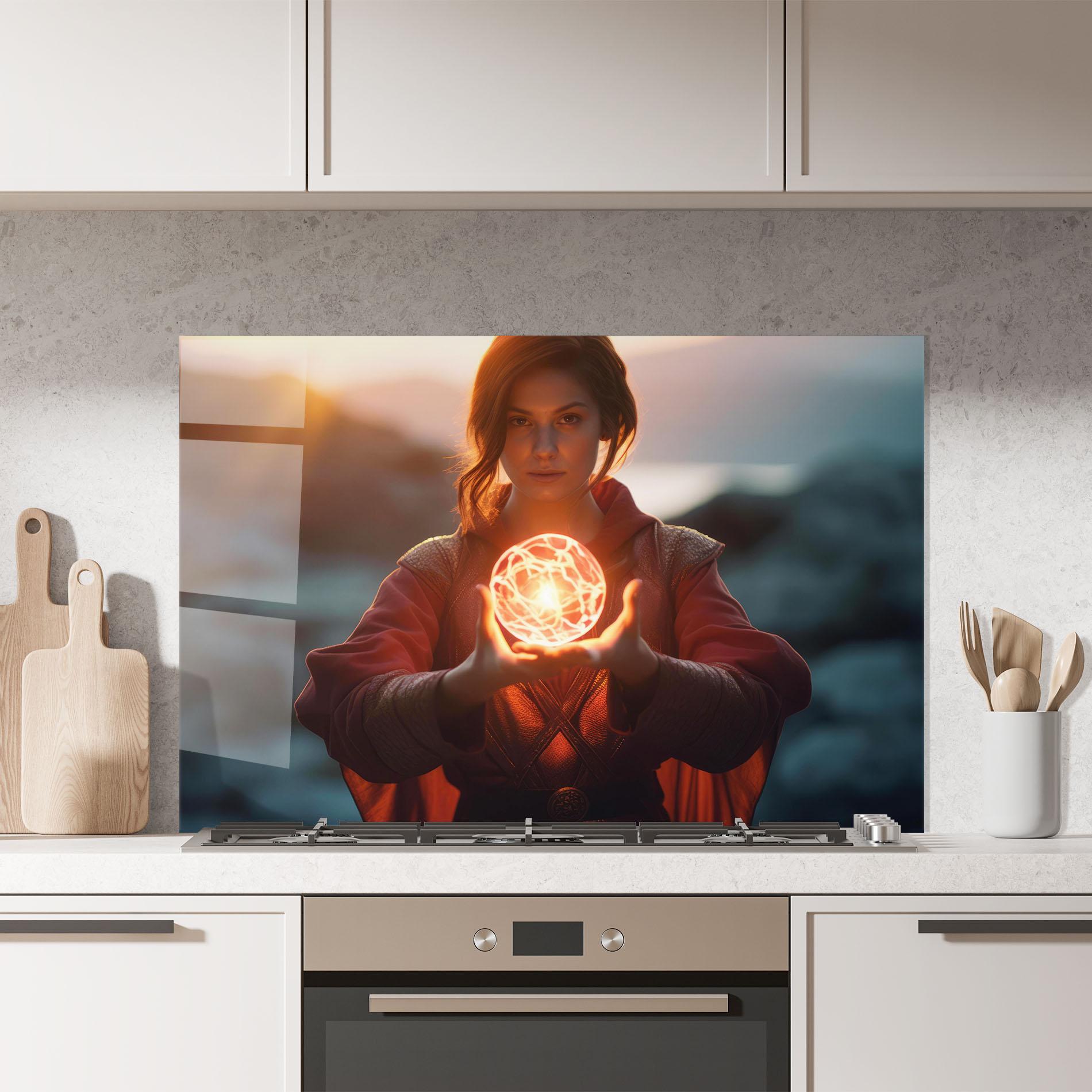 Konyhai üveg hátfal Witch Ball mockup 7