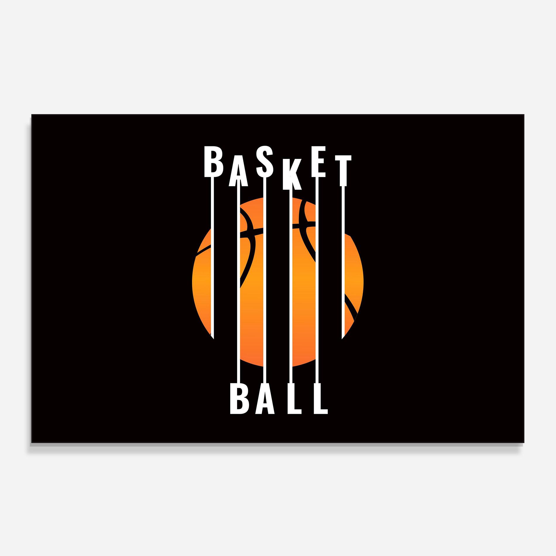 Konyhai üveg hátfal Basket Ball mockup 0